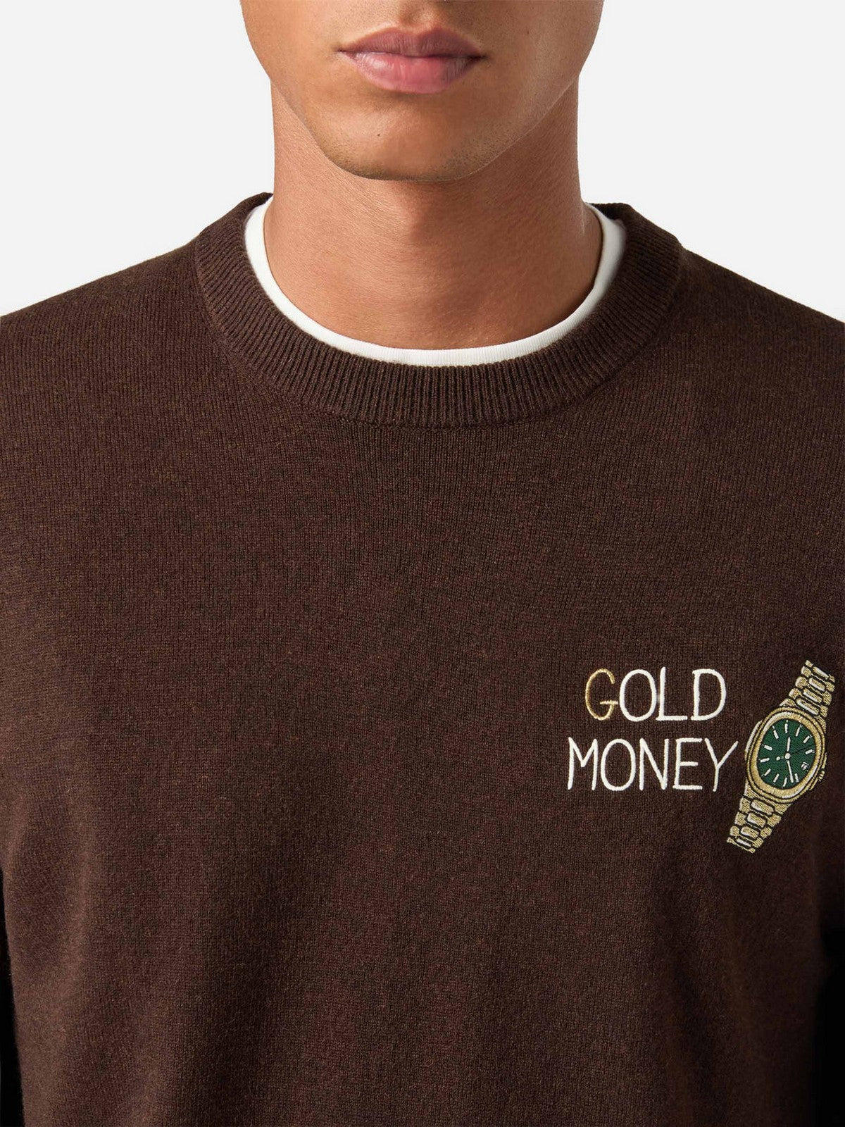 MC2 SAINT BARTH Maglione Uomo GOLD MONEY 18H - HERON LIGHT EMBRY 00540M gioboutiqueweb