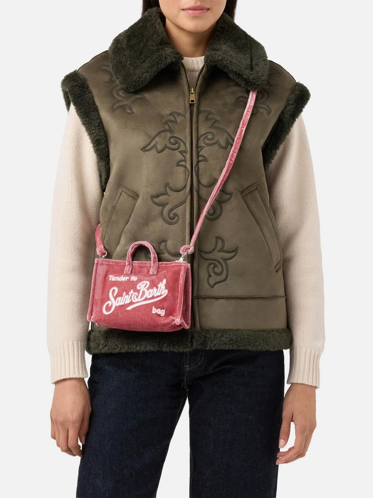 MC2 SAINT BARTH Pochette Donna 21 EMB - PHONE BAG VELVET 00135M