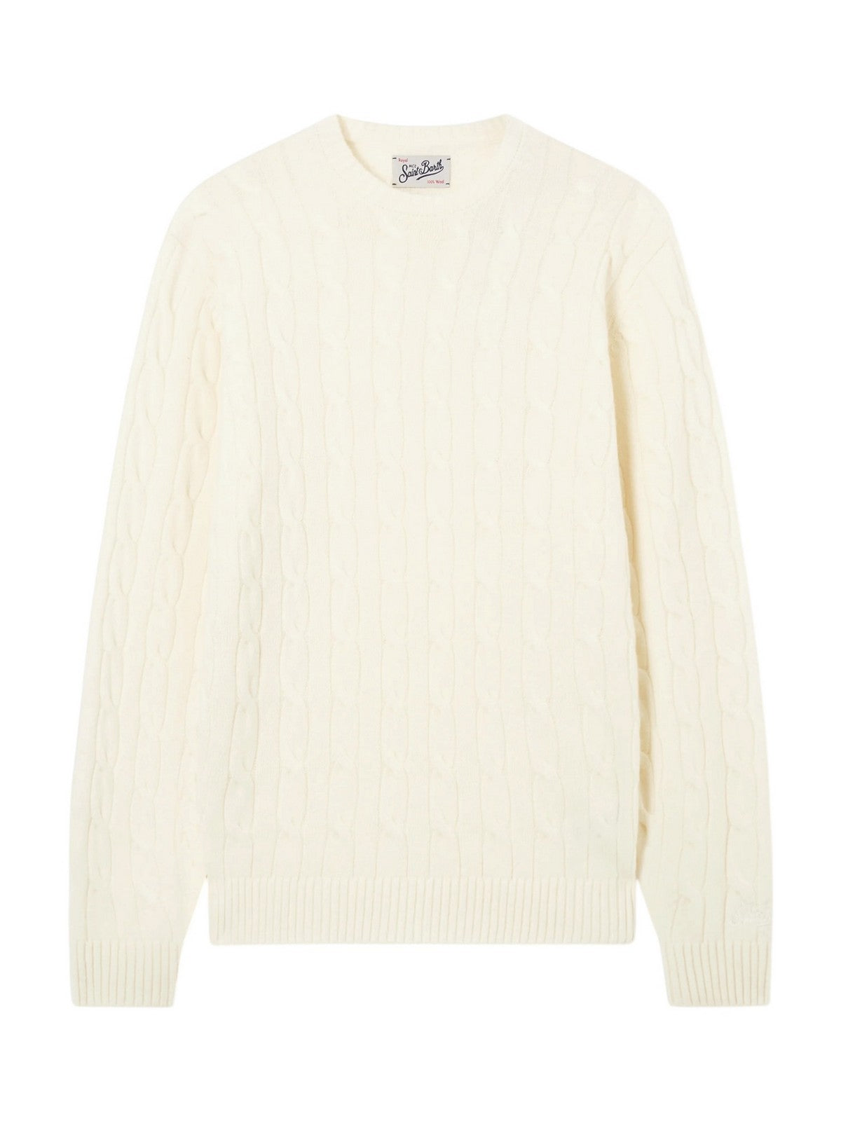 MC2 SAINT BARTH Maglione Uomo 10 OFF WHITE - REGENT BRAID WOOL 00023M