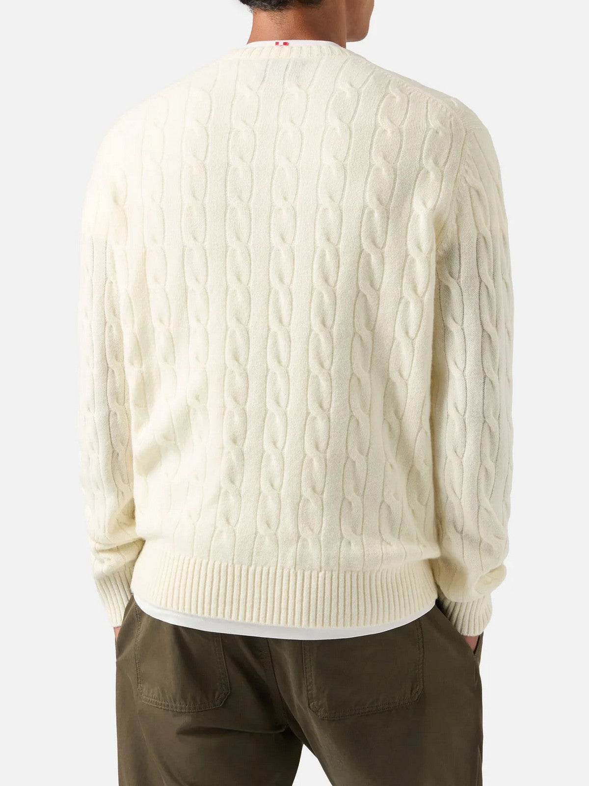 MC2 SAINT BARTH Maglione Uomo 10 OFF WHITE - REGENT BRAID WOOL 00023M