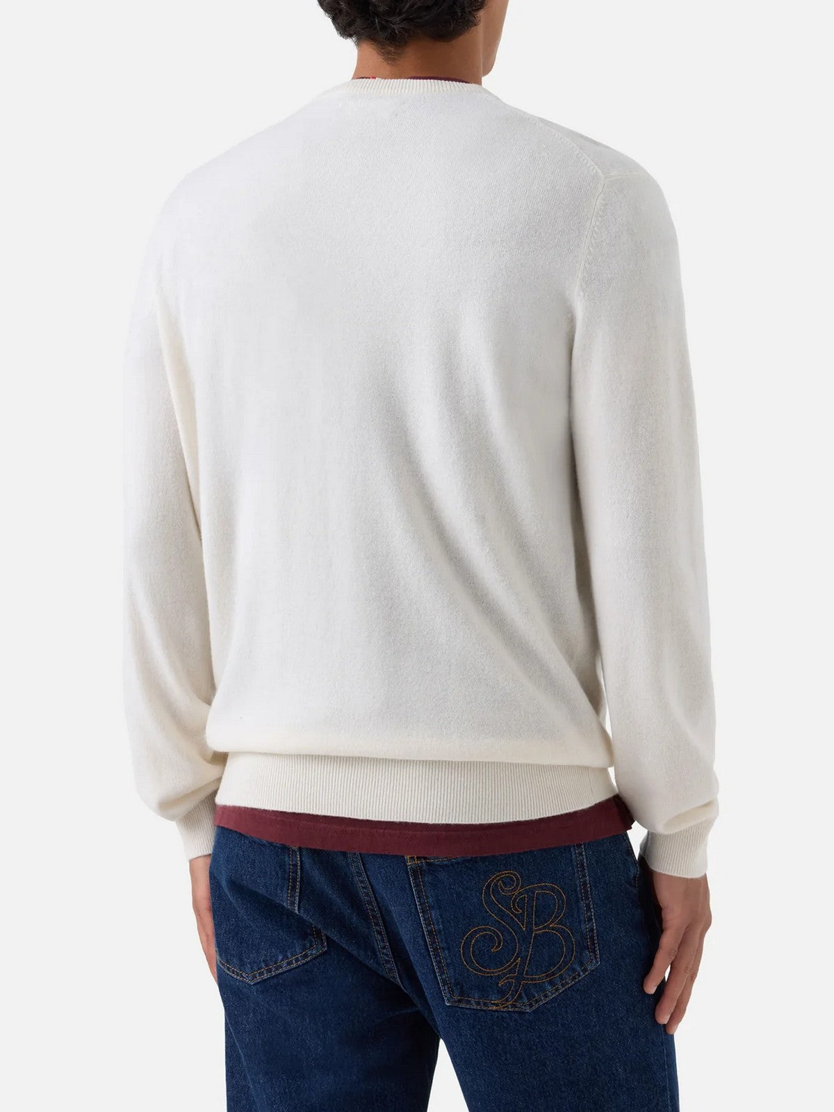 MC2 SAINT BARTH Maglione Uomo 10 OFF WHITE - REGENT CASHMERE 00023M