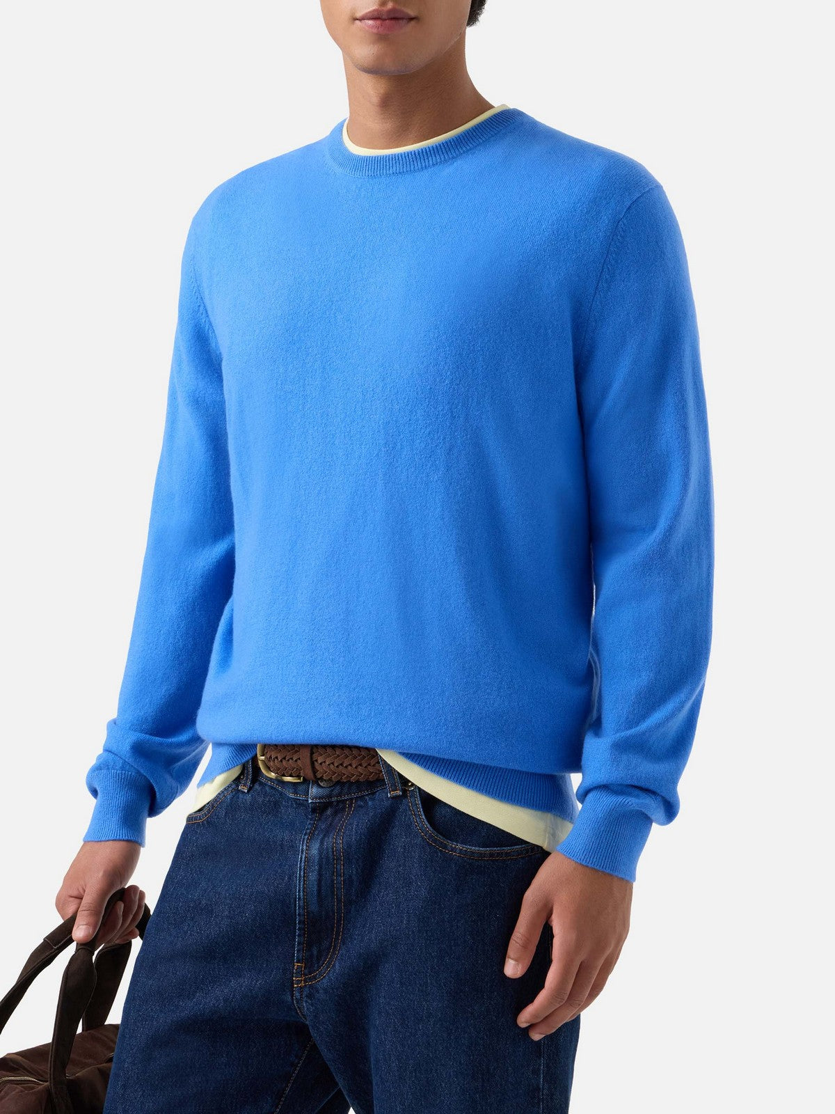 MC2 SAINT BARTH Maglione Uomo 17M CLOUD BLUE - REGENT CASHMERE 00275M