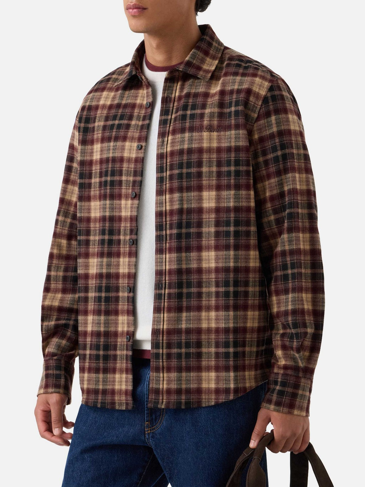 MC2 SAINT BARTH Camicia Uomo APRES SKI TARTAN DRAW 1845 EMB - SEEFELD FLANNEL 00372M