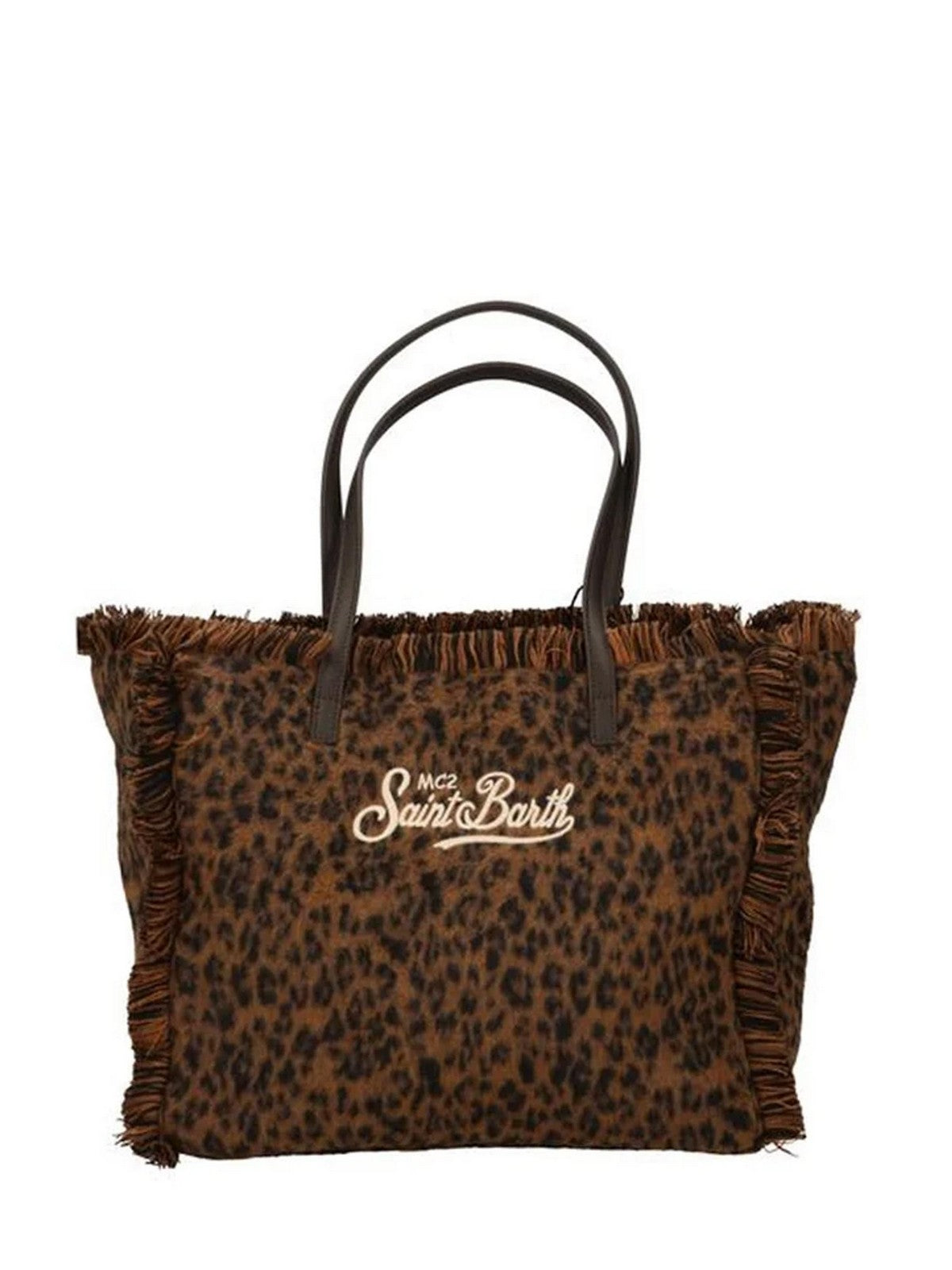 MC2 SAINT BARTH Borsa Donna DARK LEOPARD 18 EMB - VANITY FELT N 00212M gioboutiqueweb