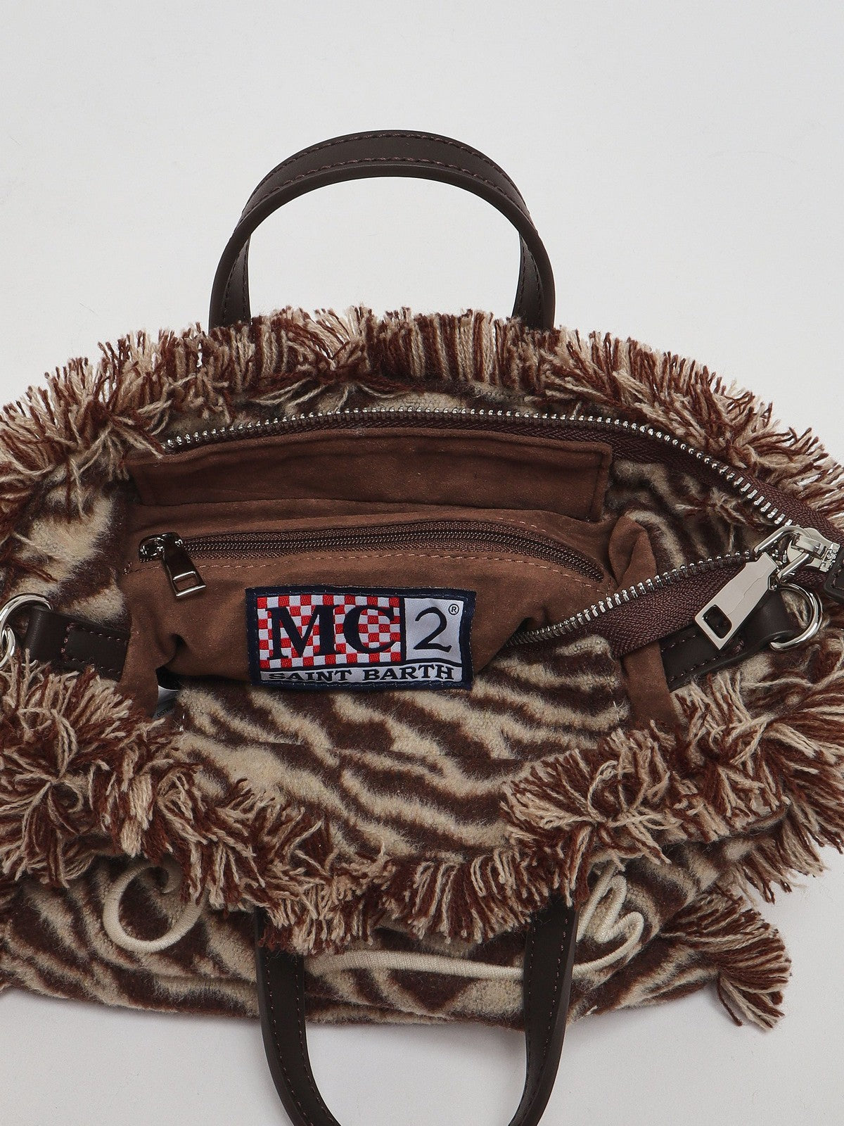 MC2 SAINT BARTH Borsa Donna ZEBRA 1118 EMB - VANITY MINI FELT N 04108M gioboutiqueweb