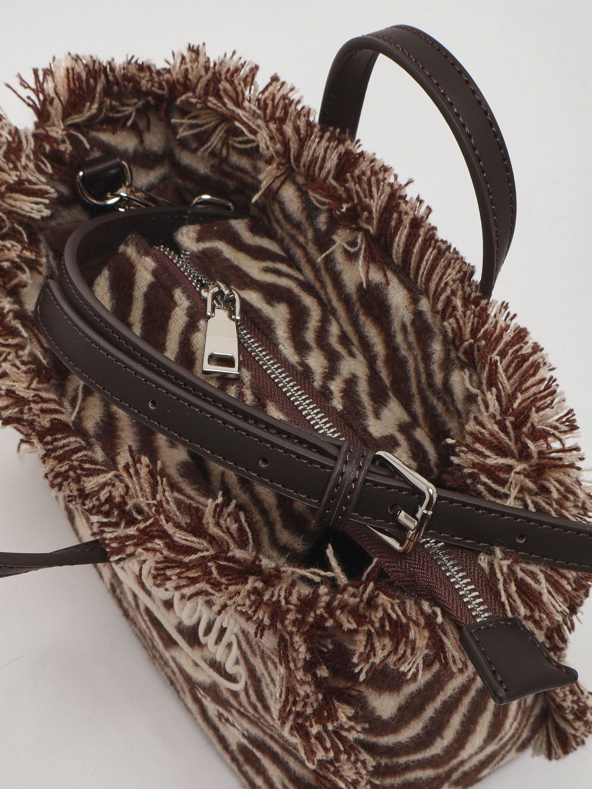 MC2 SAINT BARTH Borsa Donna ZEBRA 1118 EMB - VANITY MINI FELT N 04108M gioboutiqueweb