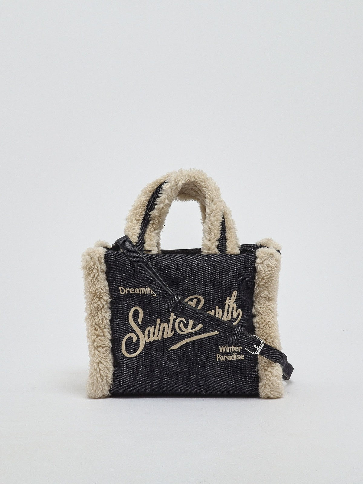 MC2 SAINT BARTH Borsa Donna DENIM DARK 12 EMB - VANITY MINI SHEARLING 00144M