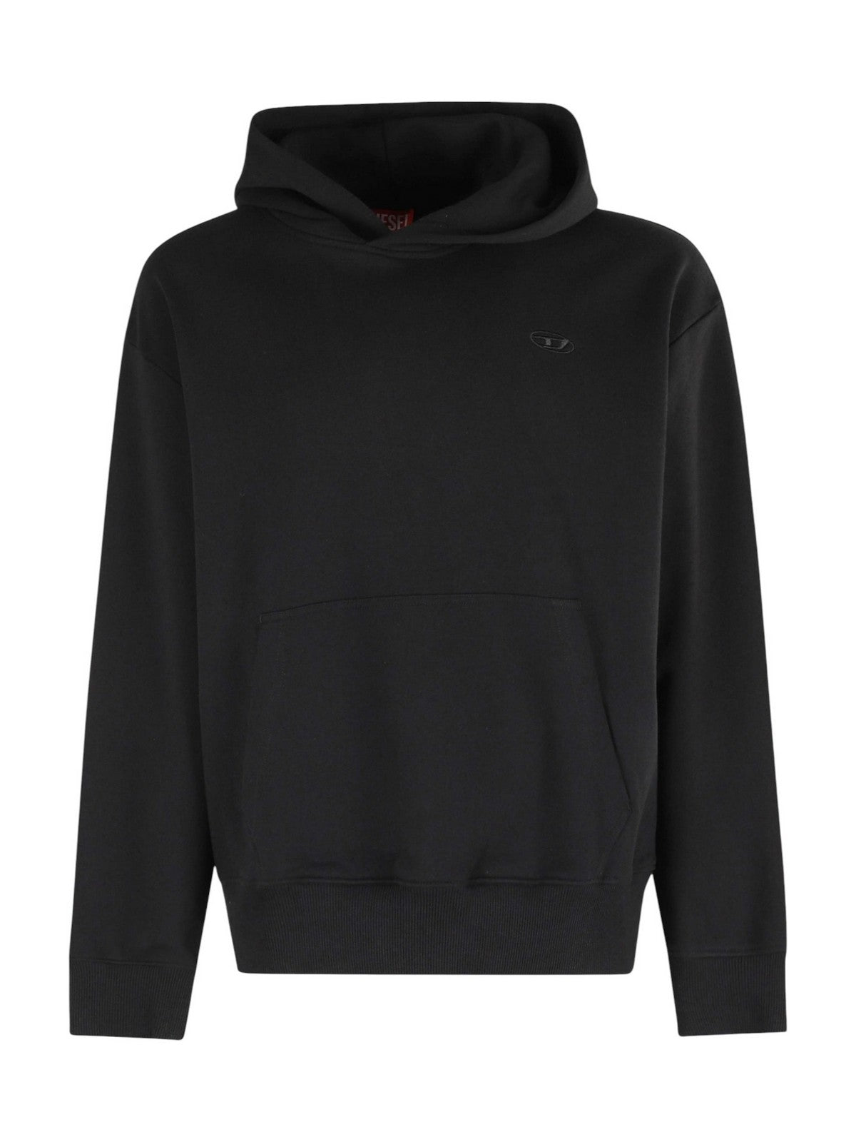 DIESEL Felpa Uomo S-MACS-HOOD-MEGOVAL-D FELPA Nero - A11304 0GYCJ 9XX