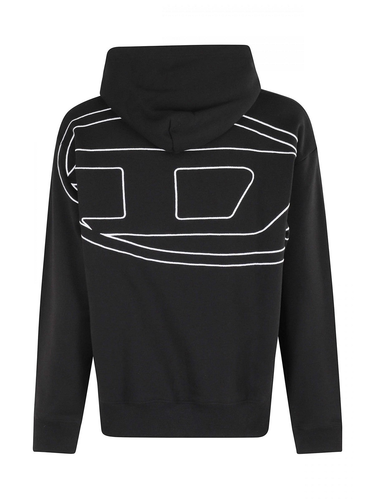 DIESEL Felpa Uomo S-MACS-HOOD-MEGOVAL-D FELPA Nero - A11304 0GYCJ 9XX