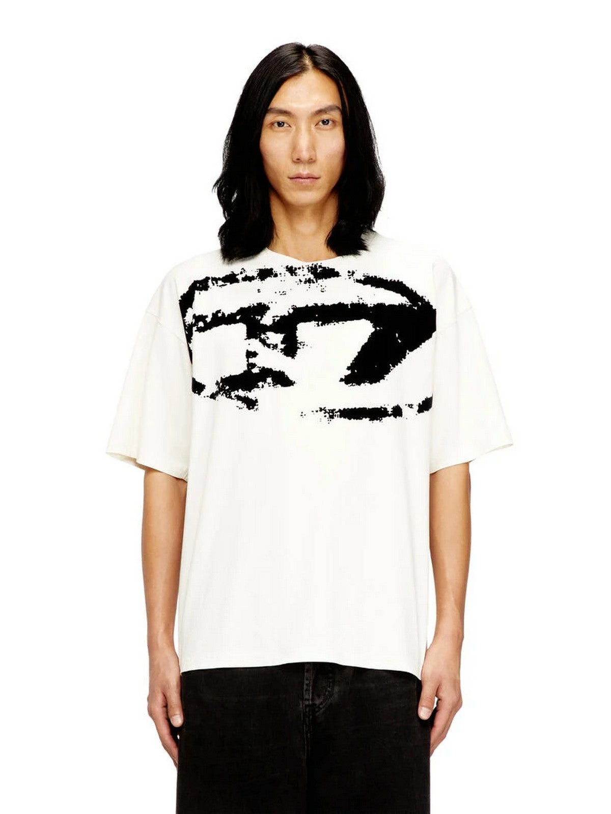 DIESEL T-shirt Uomo T-BOXT-N14 MAGLIETTA Avorio - A13049 0DQAU 141A