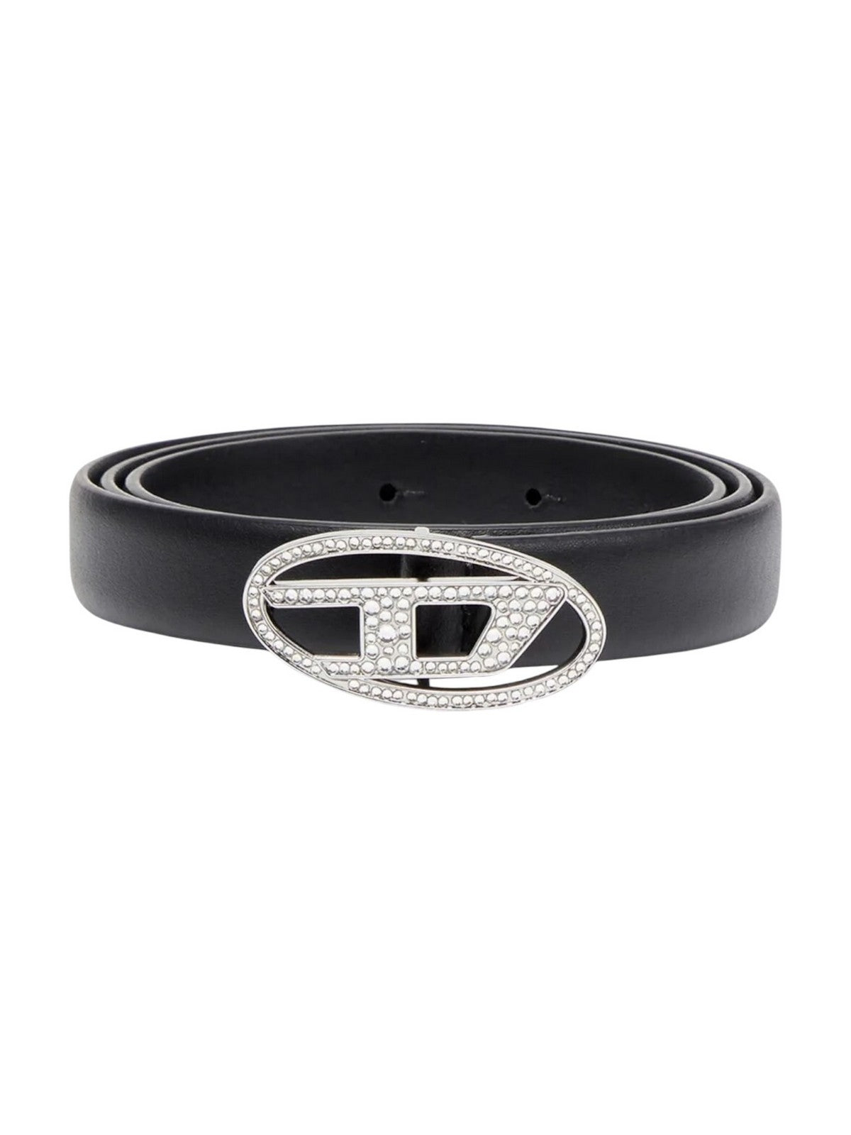 DIESEL Cintura Donna OVAL D LOGO B-1DR STRASS 20 BELT Nero - X09972 P6364 T8013
