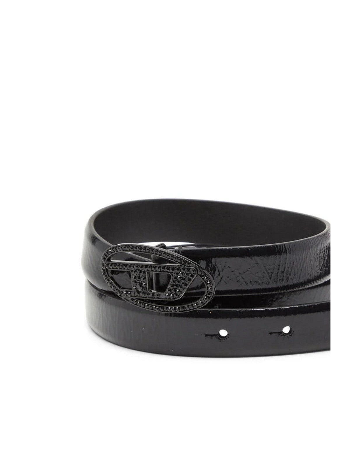 DIESEL Cintura Donna OVAL D LOGO B-1DR STRASS 20 BELT Nero - X09972 P8785 T8013