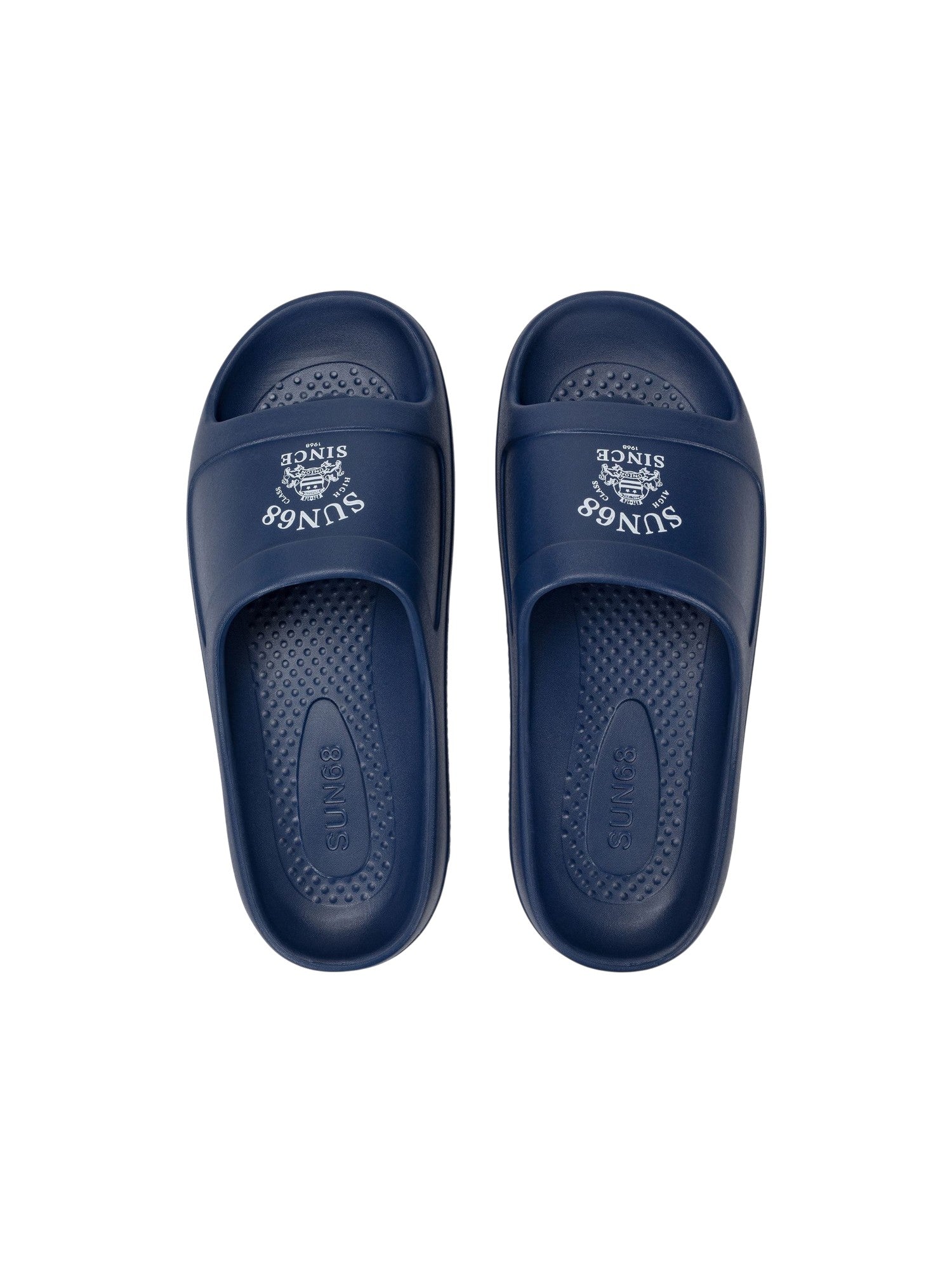 Sun68 Ciabatte Uomo Slippers Monoblock Print Class Navy Blue/Bianco - X36113-070 gioboutiqueweb