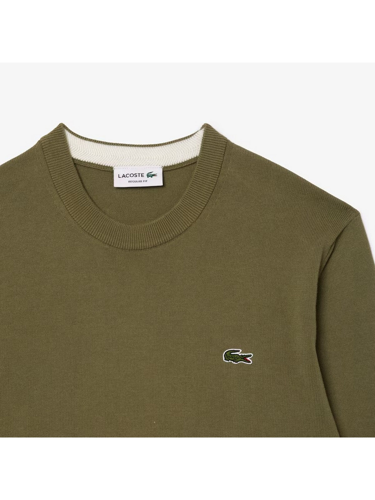 LACOSTE Maglione Uomo AH1985 BMY VERDE MILITARE gioboutiqueweb