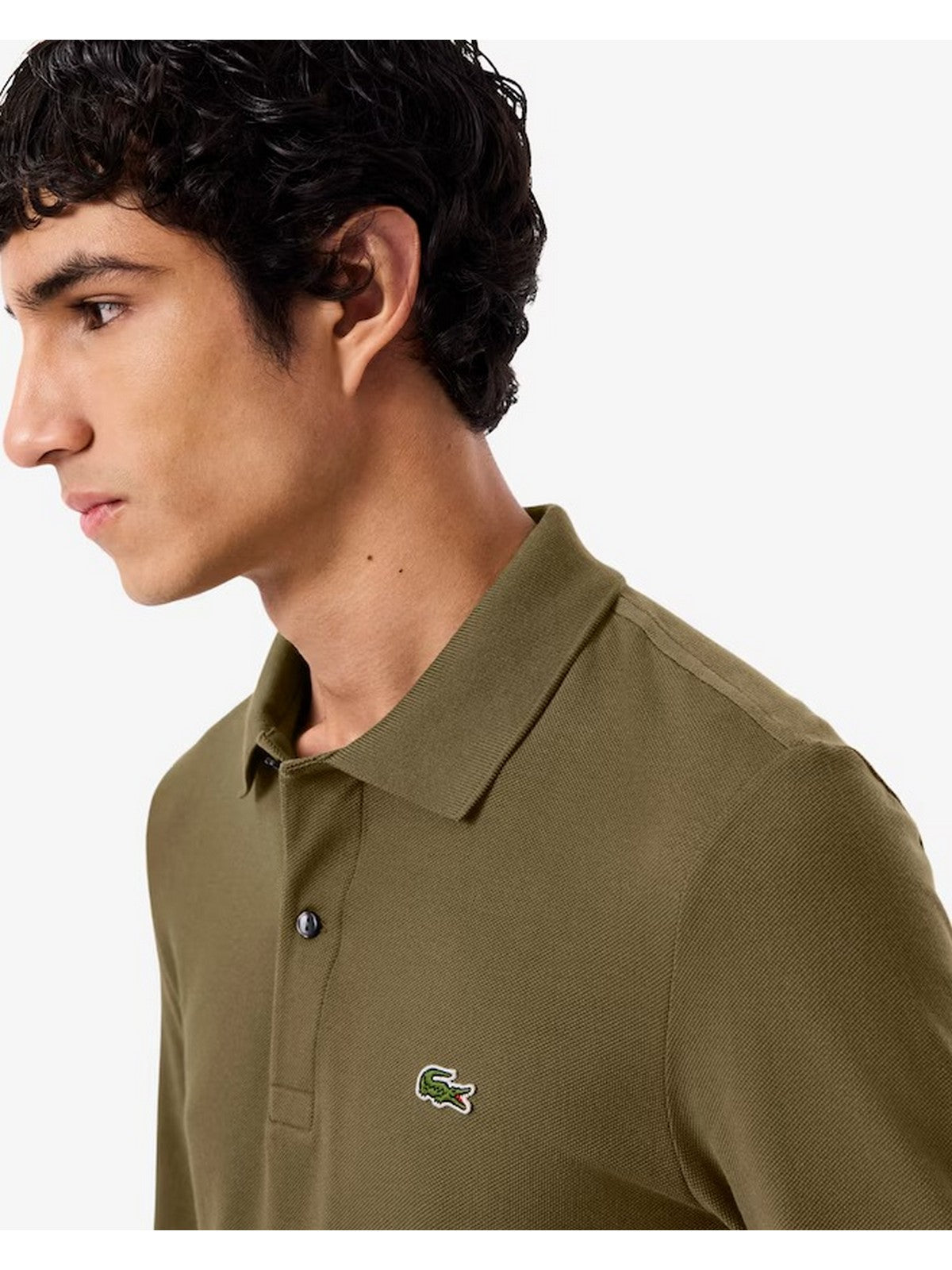 LACOSTE Polo Uomo PH4013 E9F VERDE CACHI gioboutiqueweb