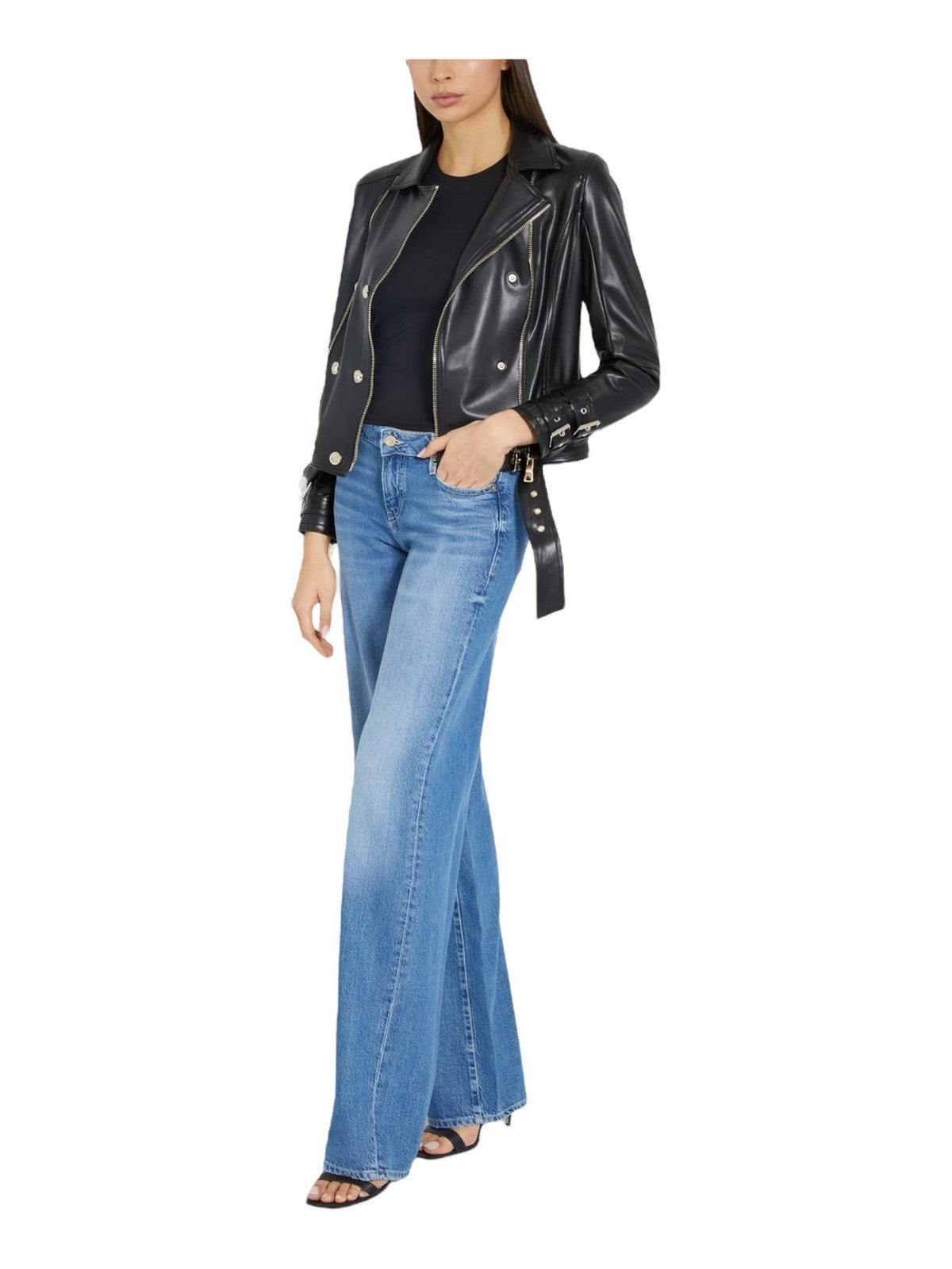 Guess Jacket Woman Olivia Moto Jacket W3BL93 K8S30 JTMU Nero