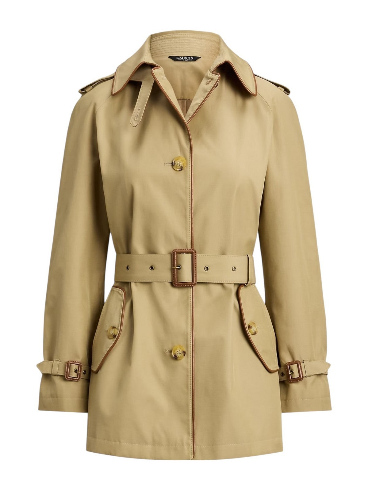 LAUREN RALPH LAUREN Trench Donna "SB RG PU 30""-LINED-COAT" 297979525 001 BIRCH TAN