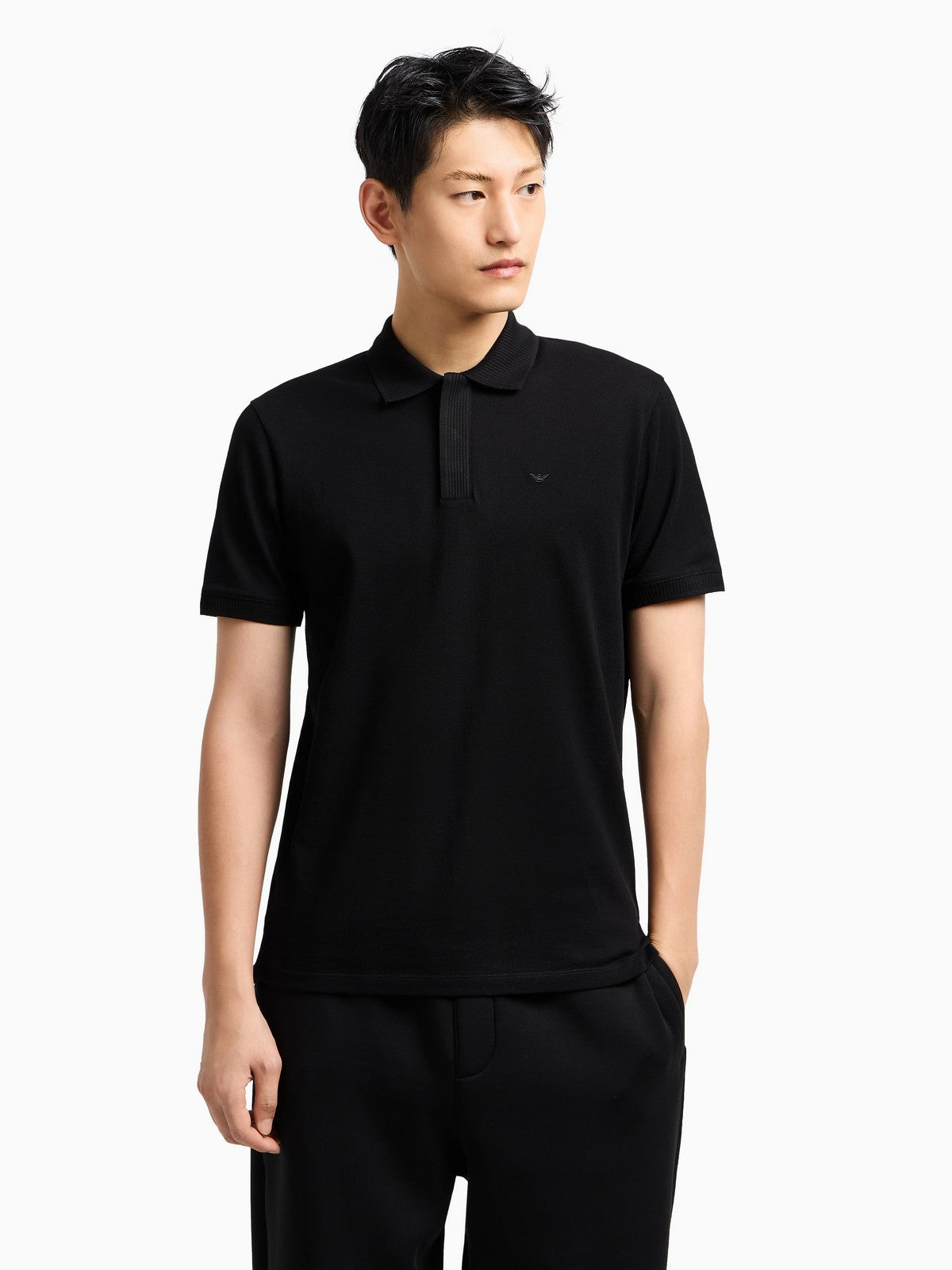 EMPORIO ARMANI Polo Uomo EM000850 AF12955 UC001 Nero gioboutiqueweb