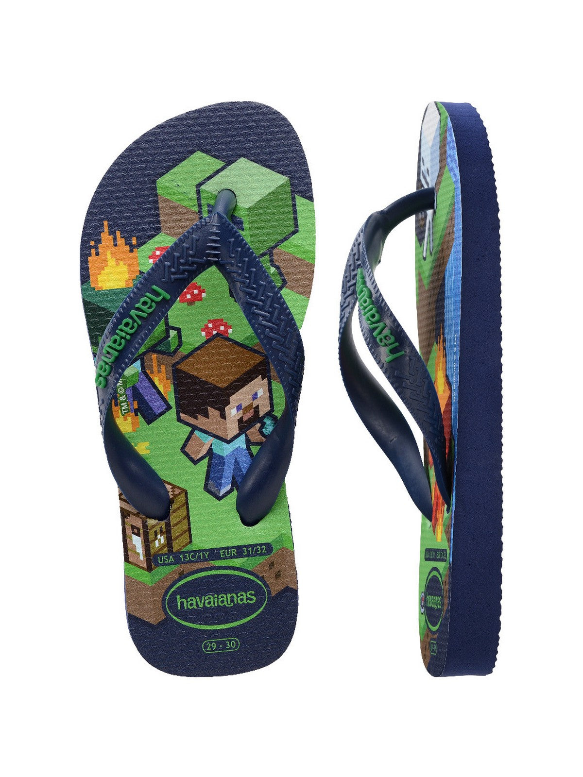 HAVAIANAS Infradito Bambini e ragazzi Hav. Kids minecraft 4145125.0555 Blu gioboutiqueweb