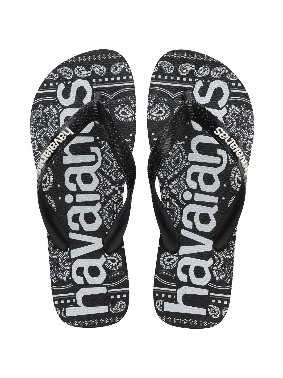 HAVAIANAS Infradito Unisex adulto Hav. Top logomania fashion 4148449.0090 Nero gioboutiqueweb