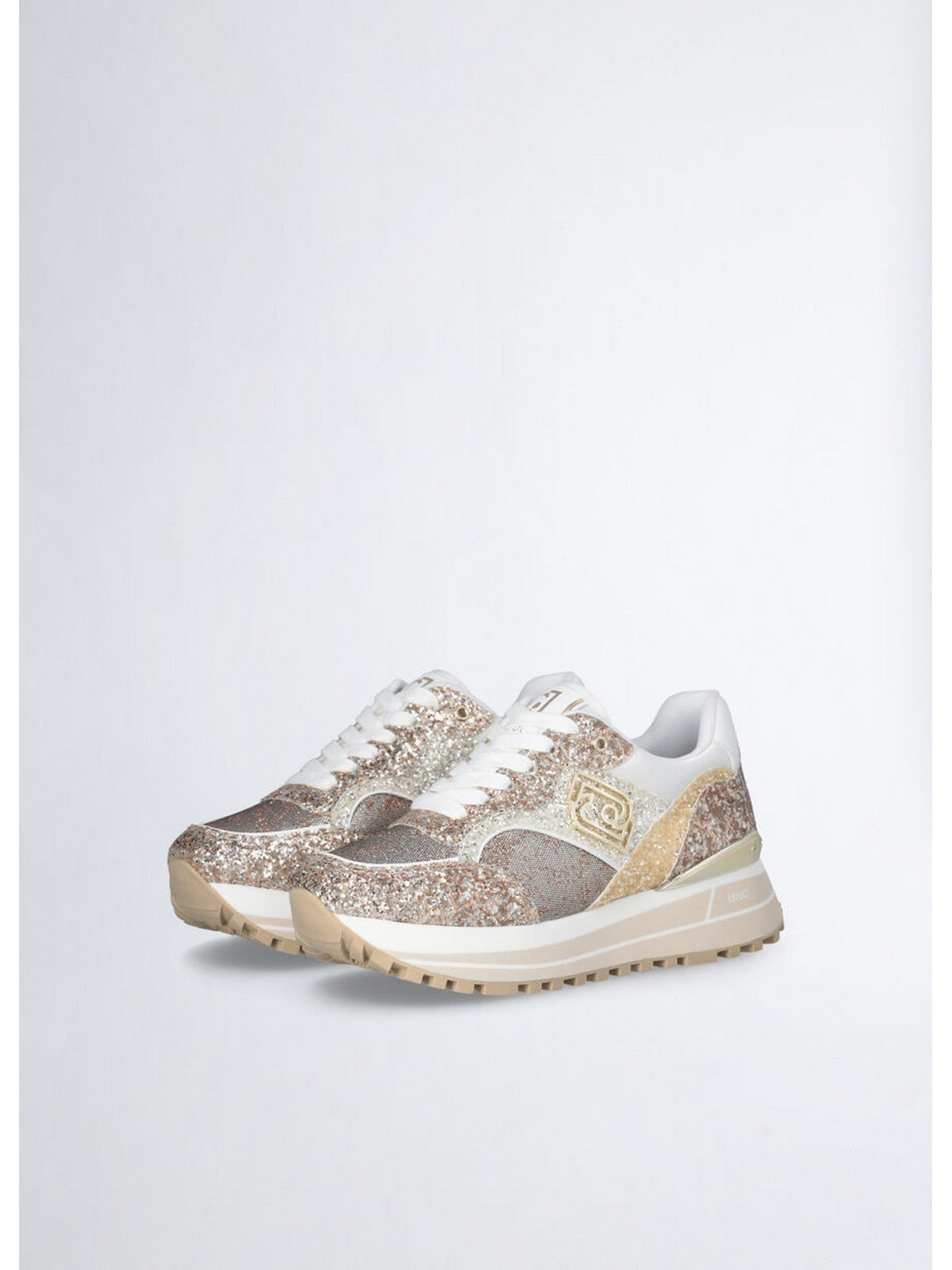 LIU JO Sneaker Donna LIU JO MAXI WONDER 73 BA5015TX007 00529 GLITTER GOLD gioboutiqueweb