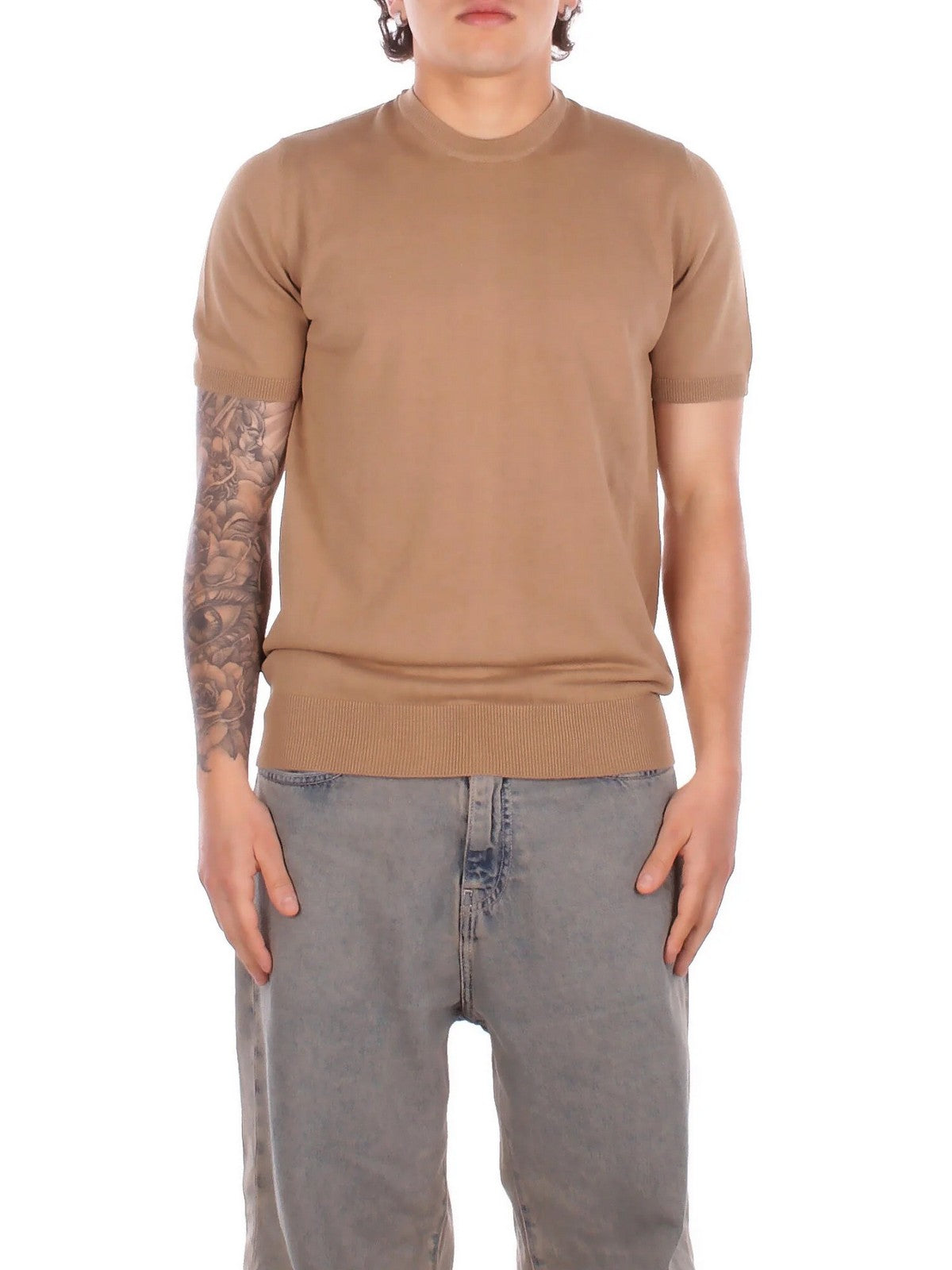 ALPHA STUDIO T-shirt Uomo AU-5031CU 1014 SAFARI
