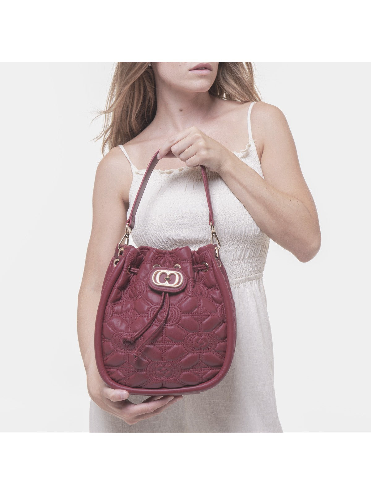 La bolsa de mujer Carrie 132P-B-273-lea Blo Marrone