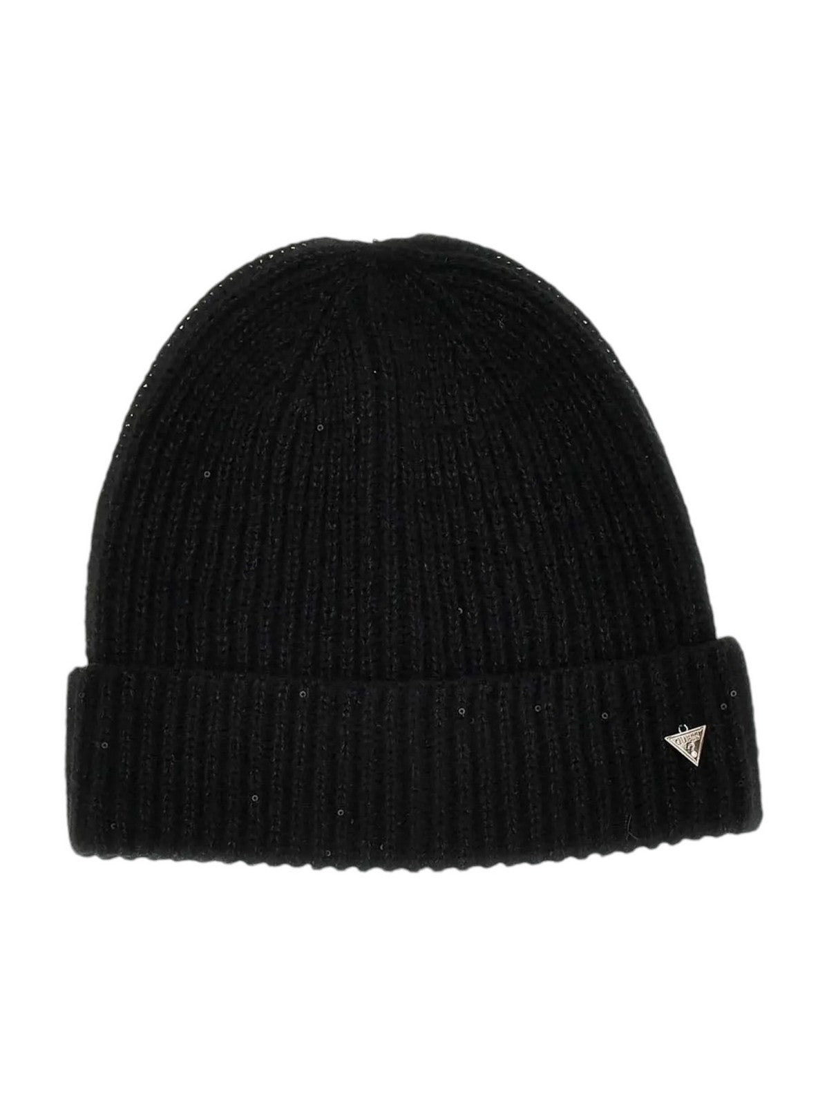 GUESS Cappello Donna BEANIE LANA LUREX AW5236 WOL01 BLA Nero gioboutiqueweb