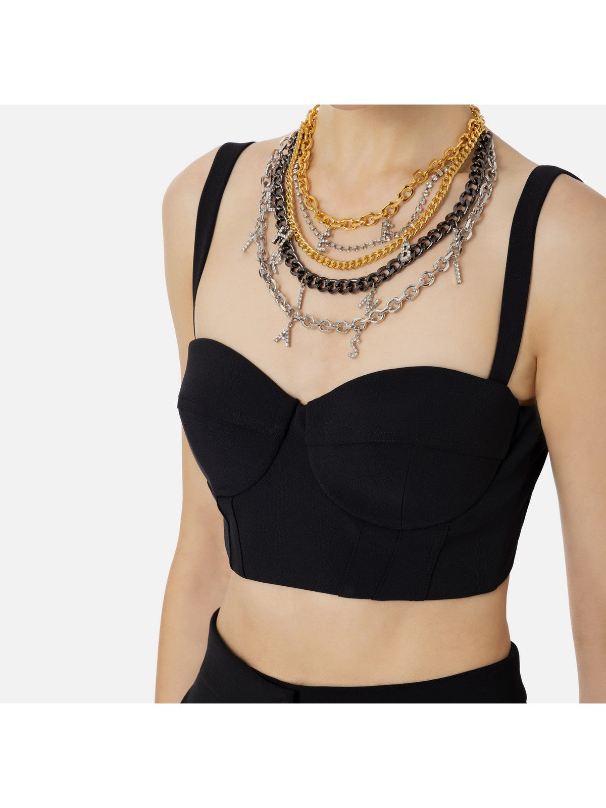 ELISABETTA FRANCHI Top Donna TO01742E2 110 Nero gioboutiqueweb