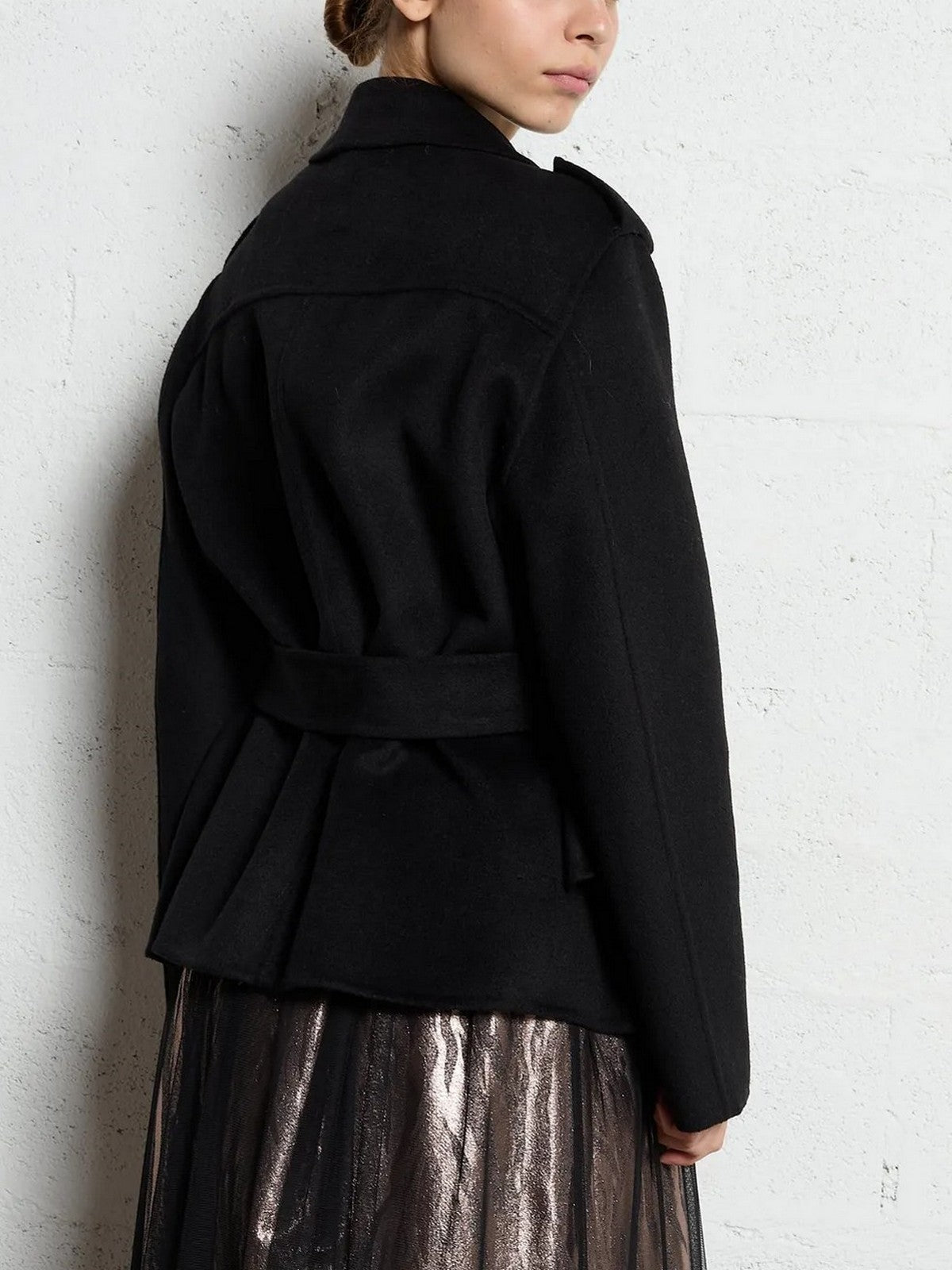 LIU JO WHITE Cappotto Donna WF4061T4627 22222 Nero gioboutiqueweb