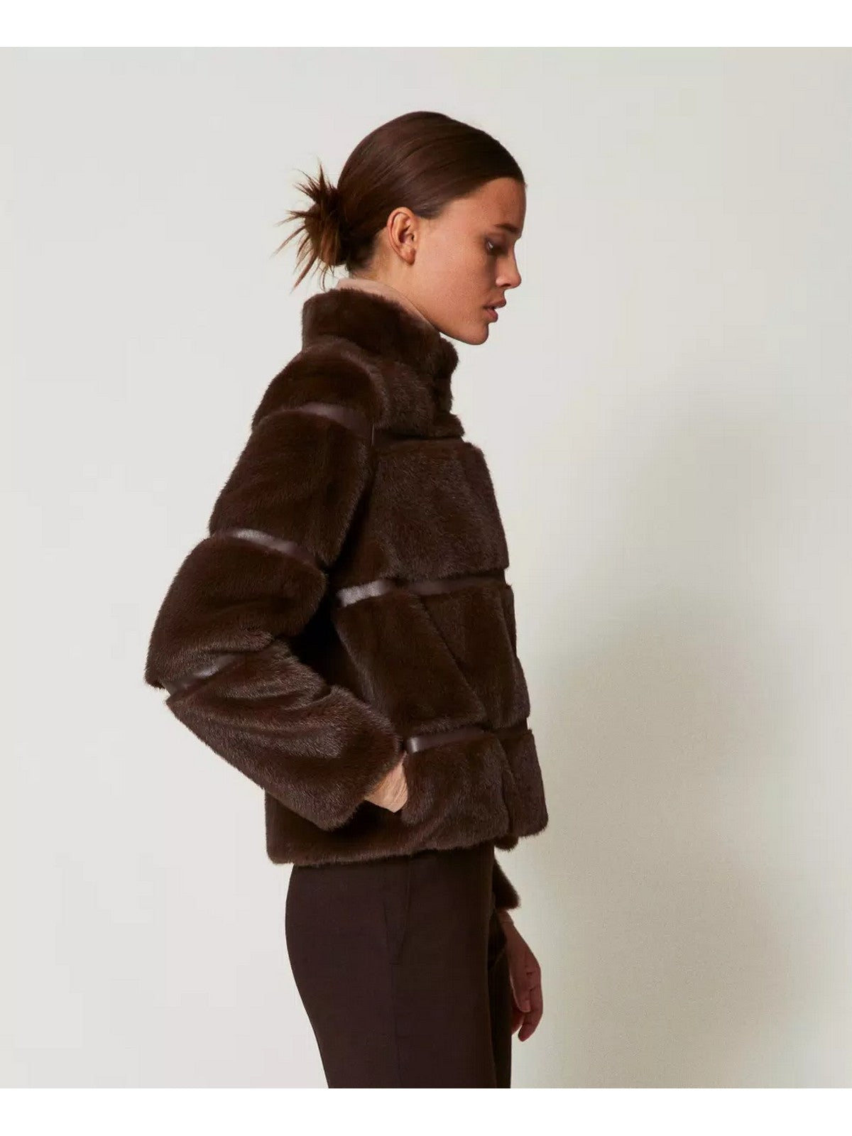 TWINSET Pelliccia Donna 242TT2022 11946 Marrone gioboutiqueweb