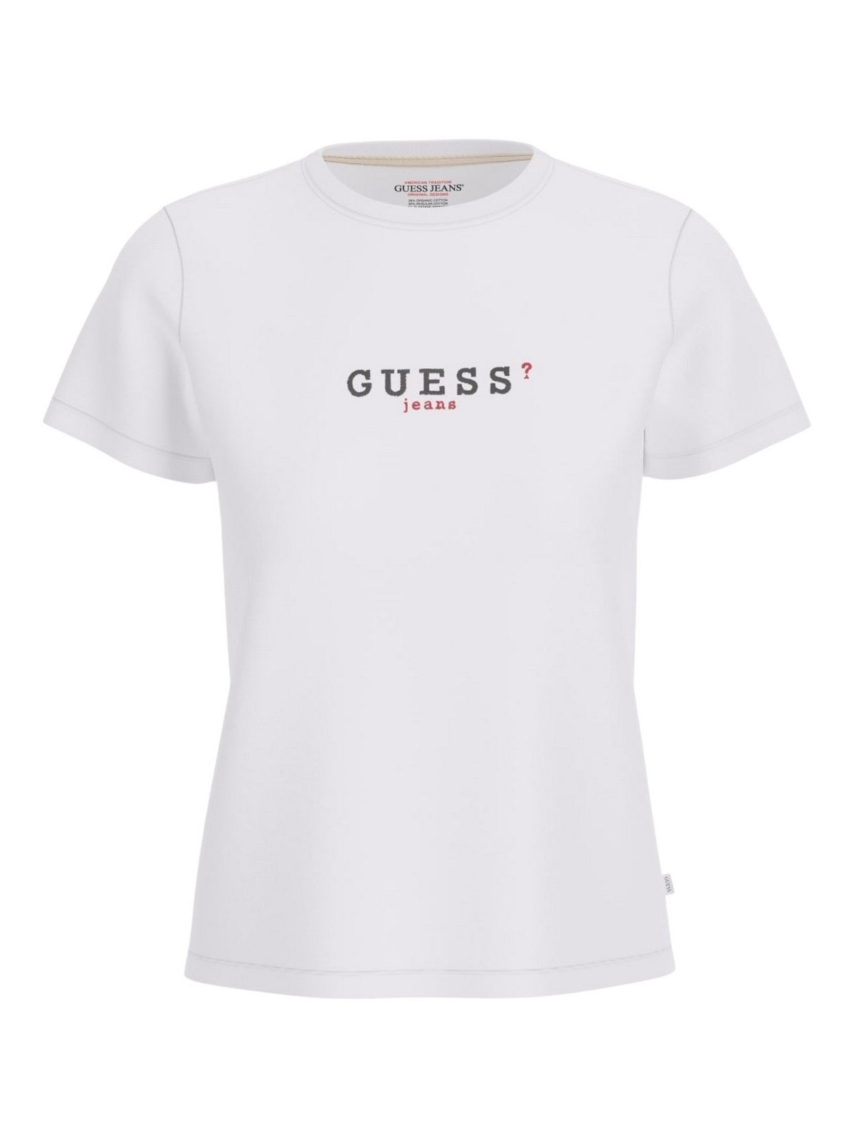 GUESS T-shirt Donna GJ SS CN REG 3D EMBR GUESS TEE W5RI54 J1314 G011 Bianco gioboutiqueweb