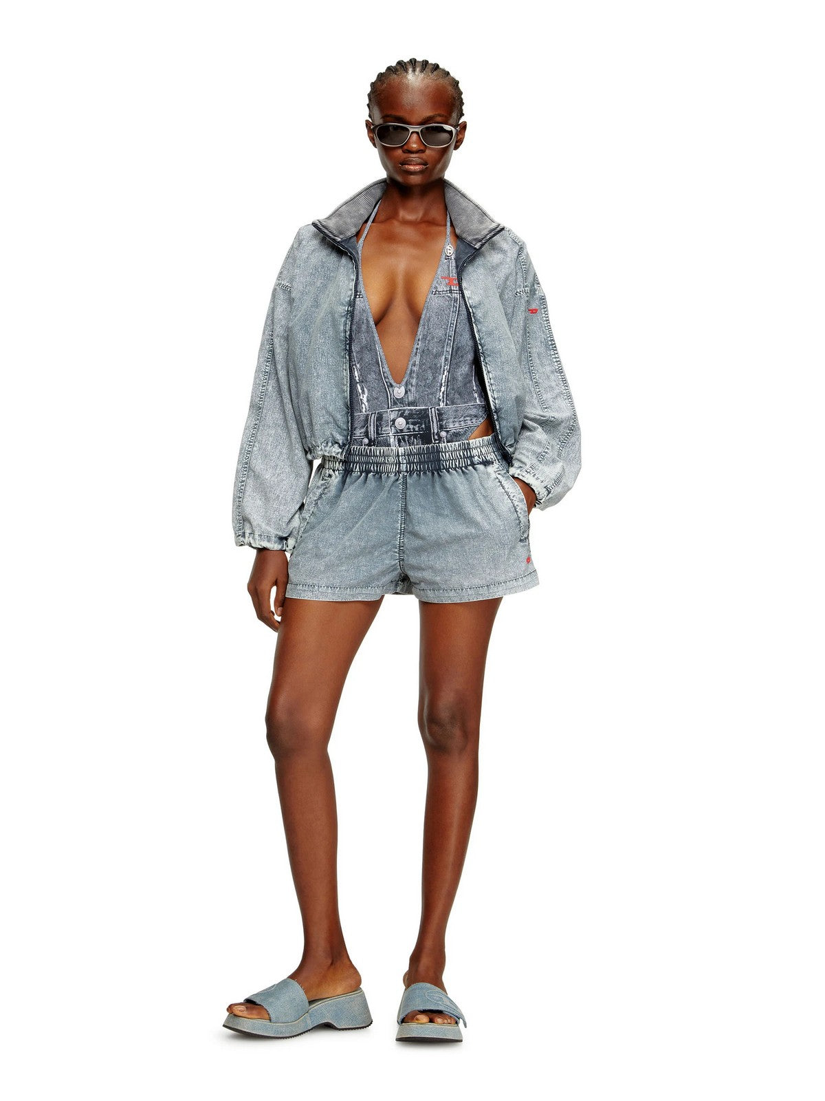 DIESEL Maillot de bain femme KINSLEY-DNM INTERO A18751 0BNCW E6866 900 - DENIM