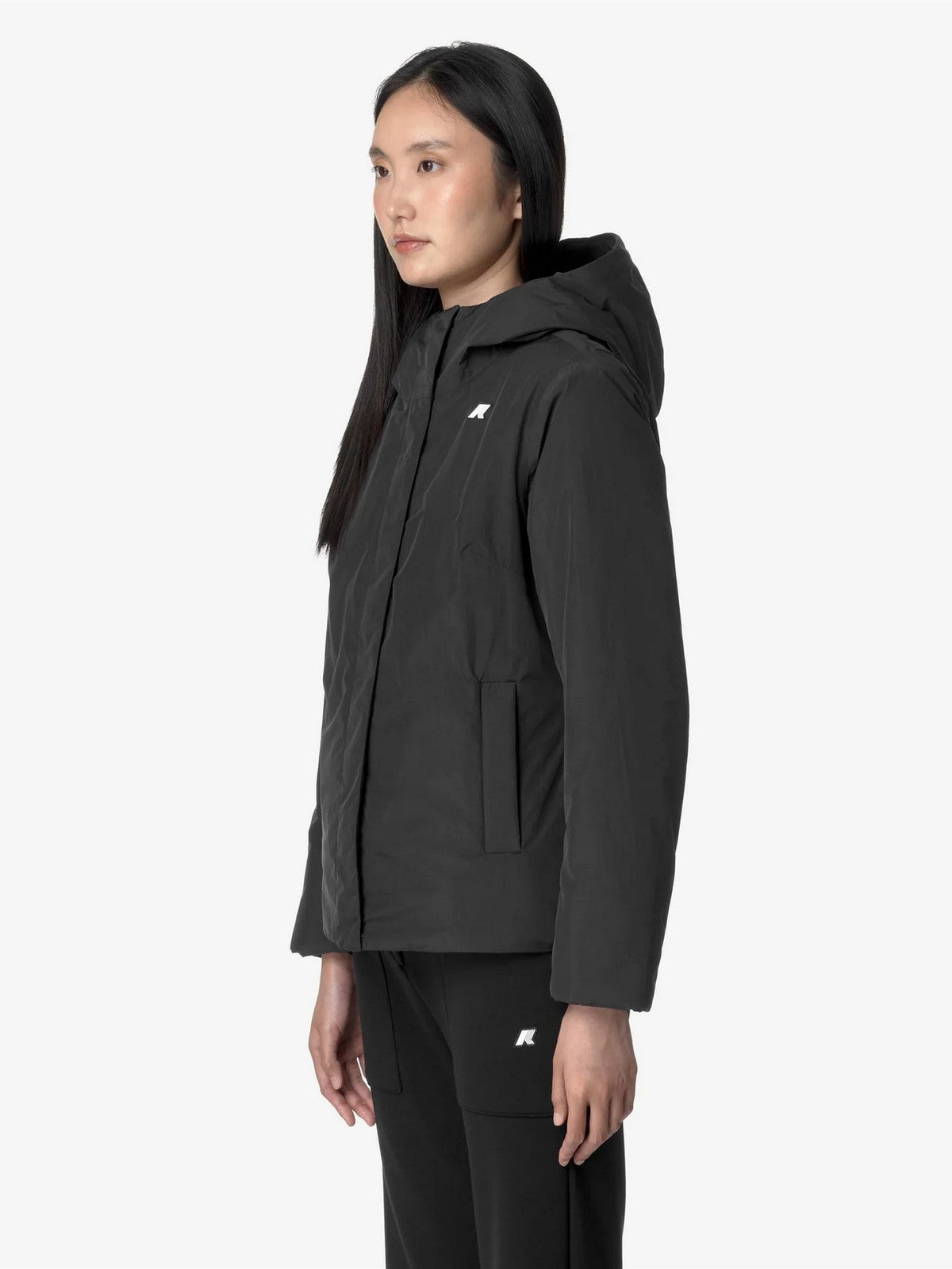 K-WAY Giubbino Donna LIL SOFT TOUCH MARMOTTA K71324W AL8 Nero gioboutiqueweb