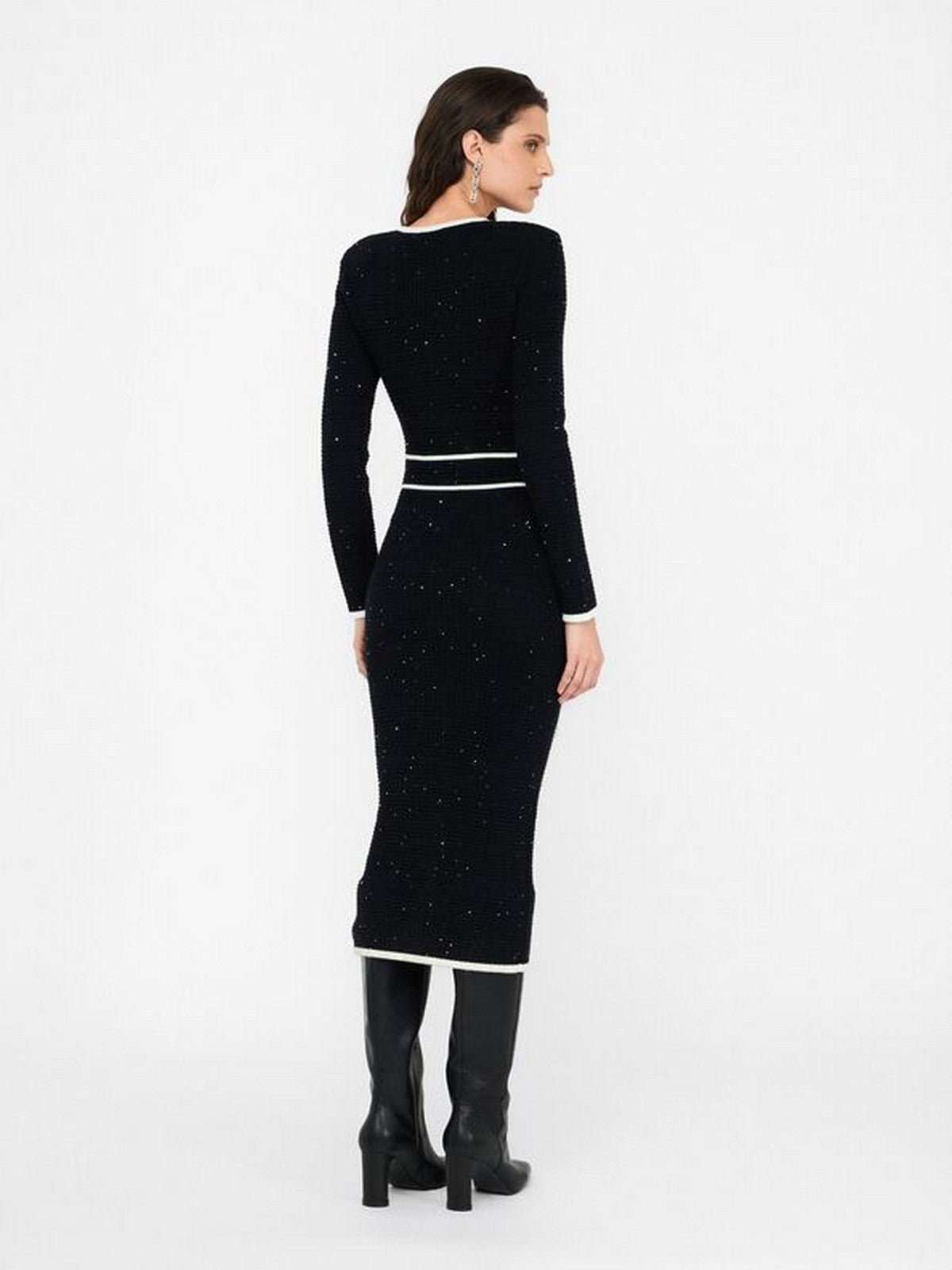 LIU JO BLACK Abito Donna CF5132MS18F 03862 Nero/latte