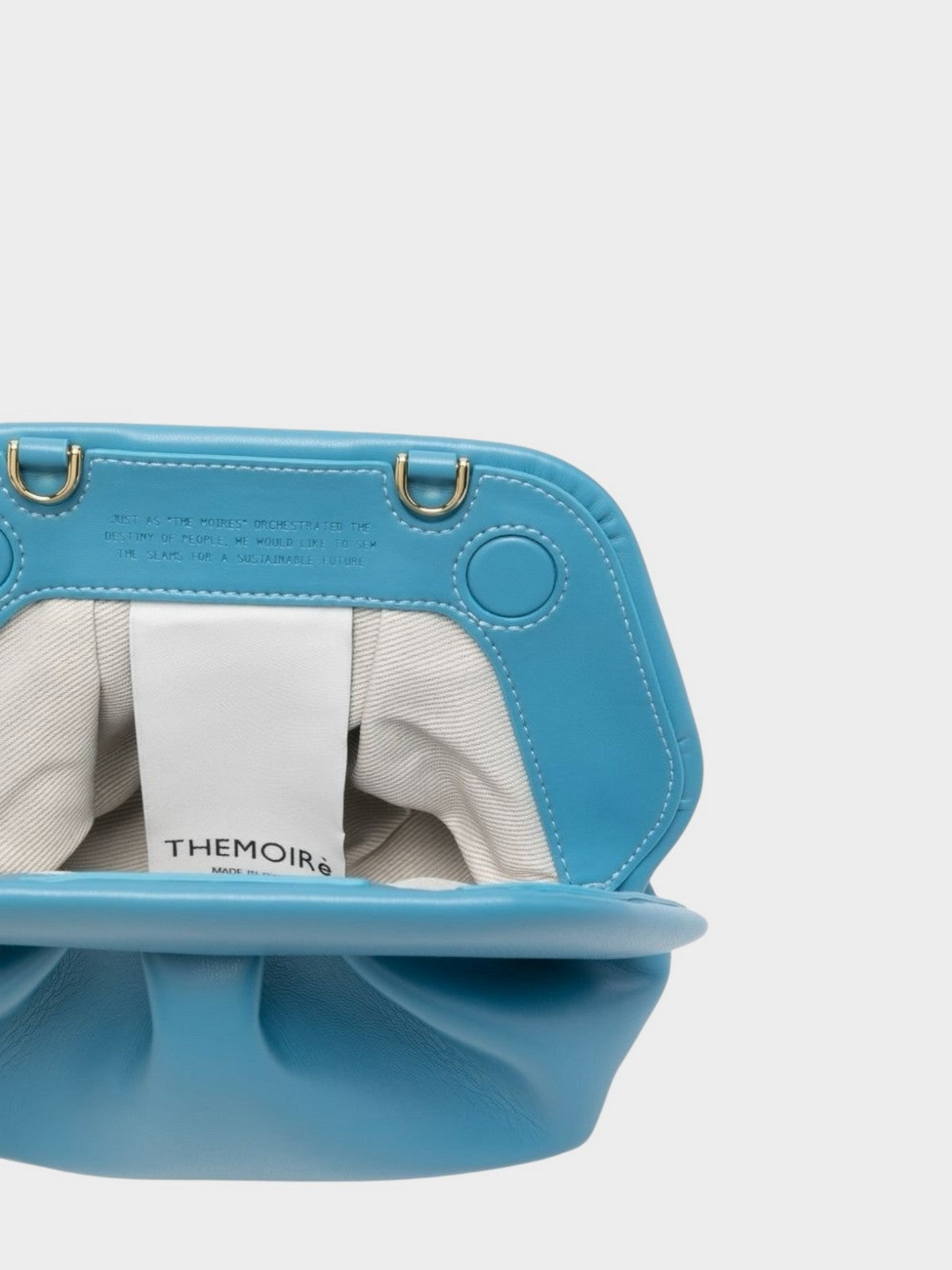 THEMOIRè Bios Small vegan fabric bag blue eco-friendly design