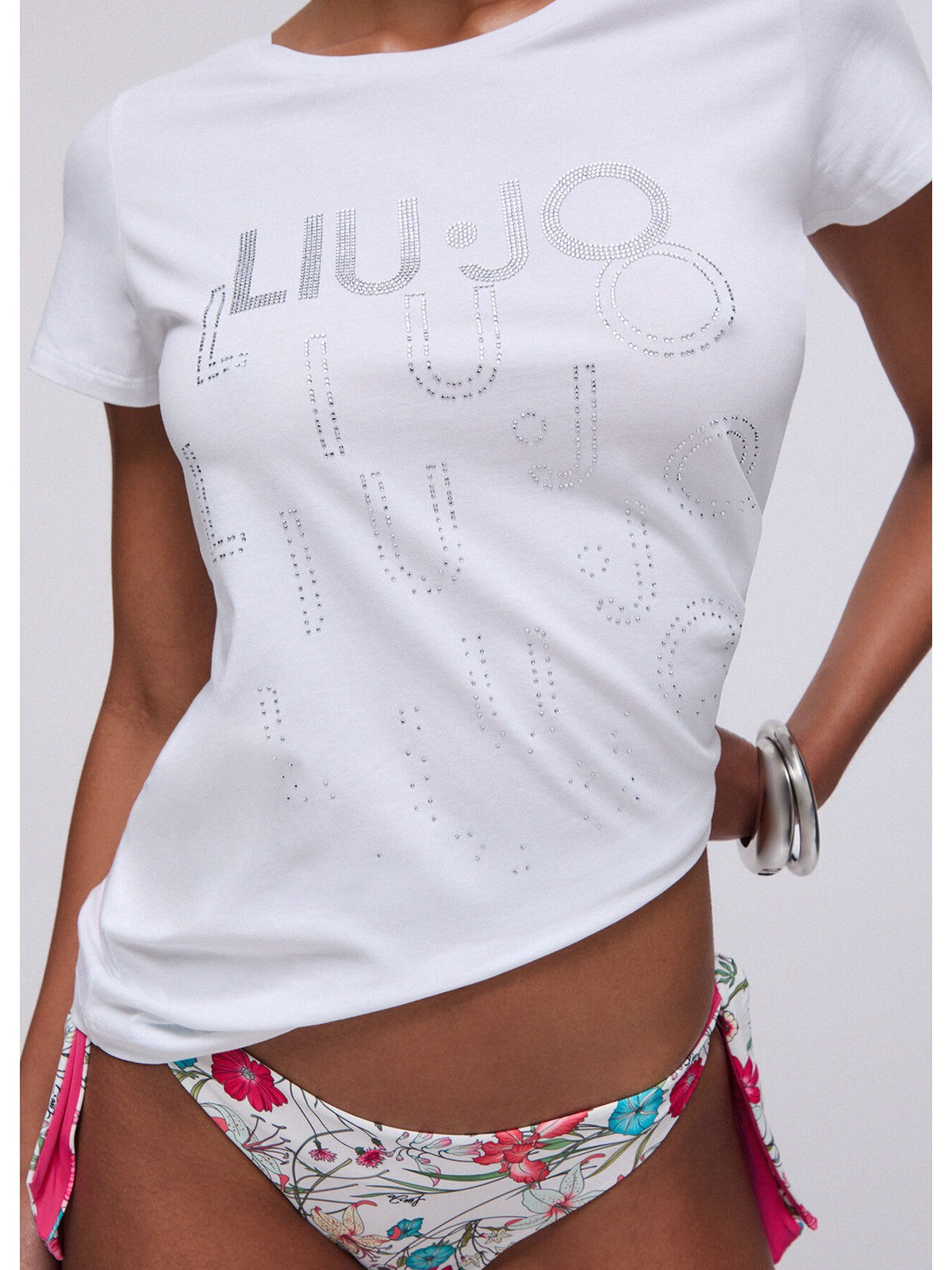 LIU JO BEACHWEAR T-shirt Donna VA6171JS003 T9550 Bianco/degrade