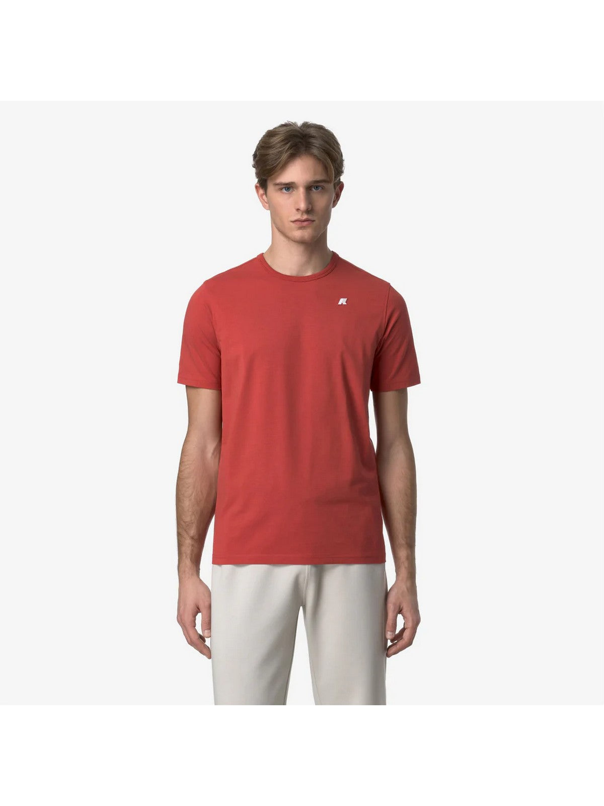 K-WAY T-shirt Uomo ADAME LIGHT STRETCH JERSEY K71349W 703 Rosso gioboutiqueweb
