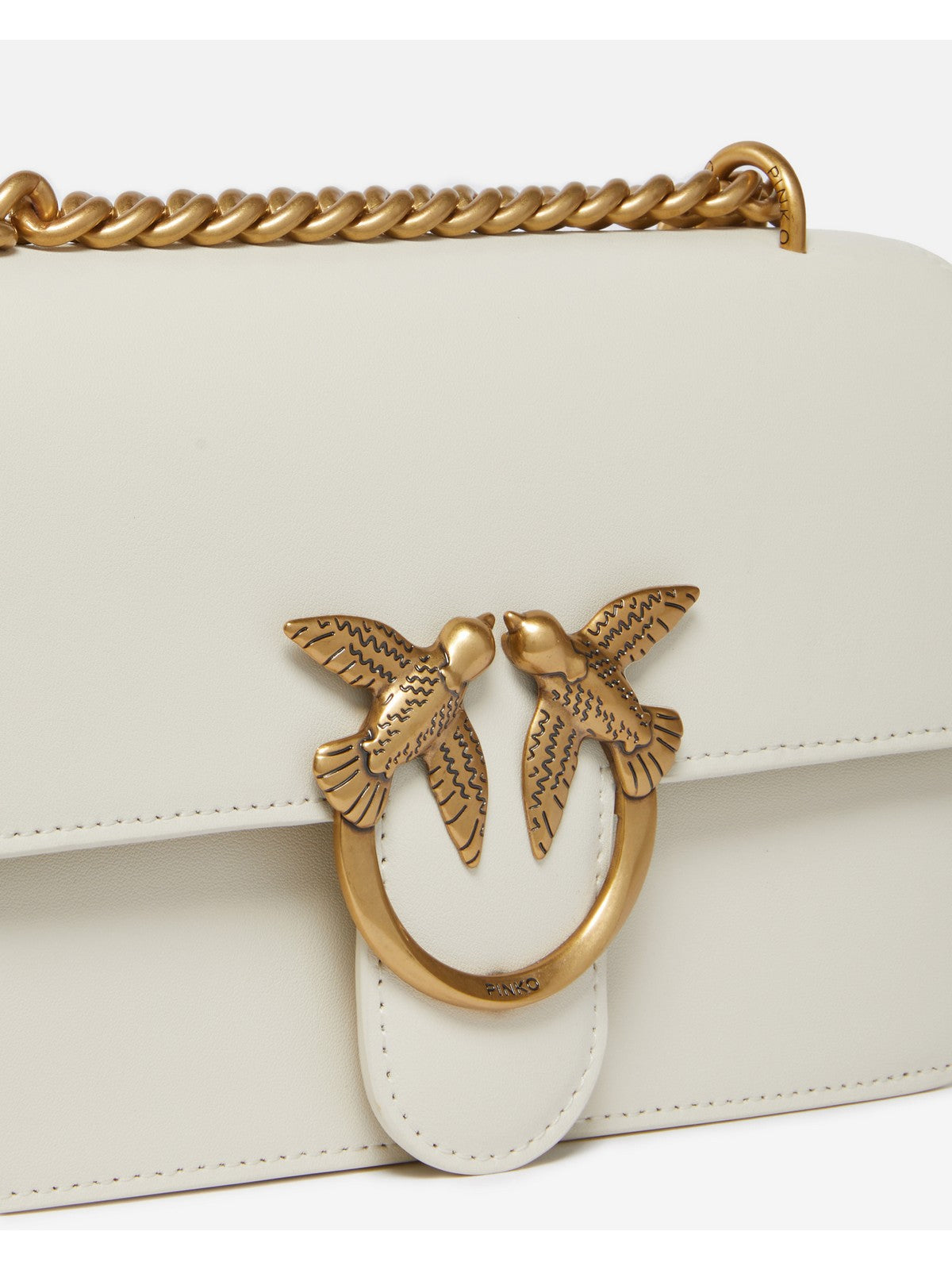 PINKO Borsa Donna Love One Mini Dc Vitello Seta 100074-A0F1 Z14Q Bianco gioboutiqueweb