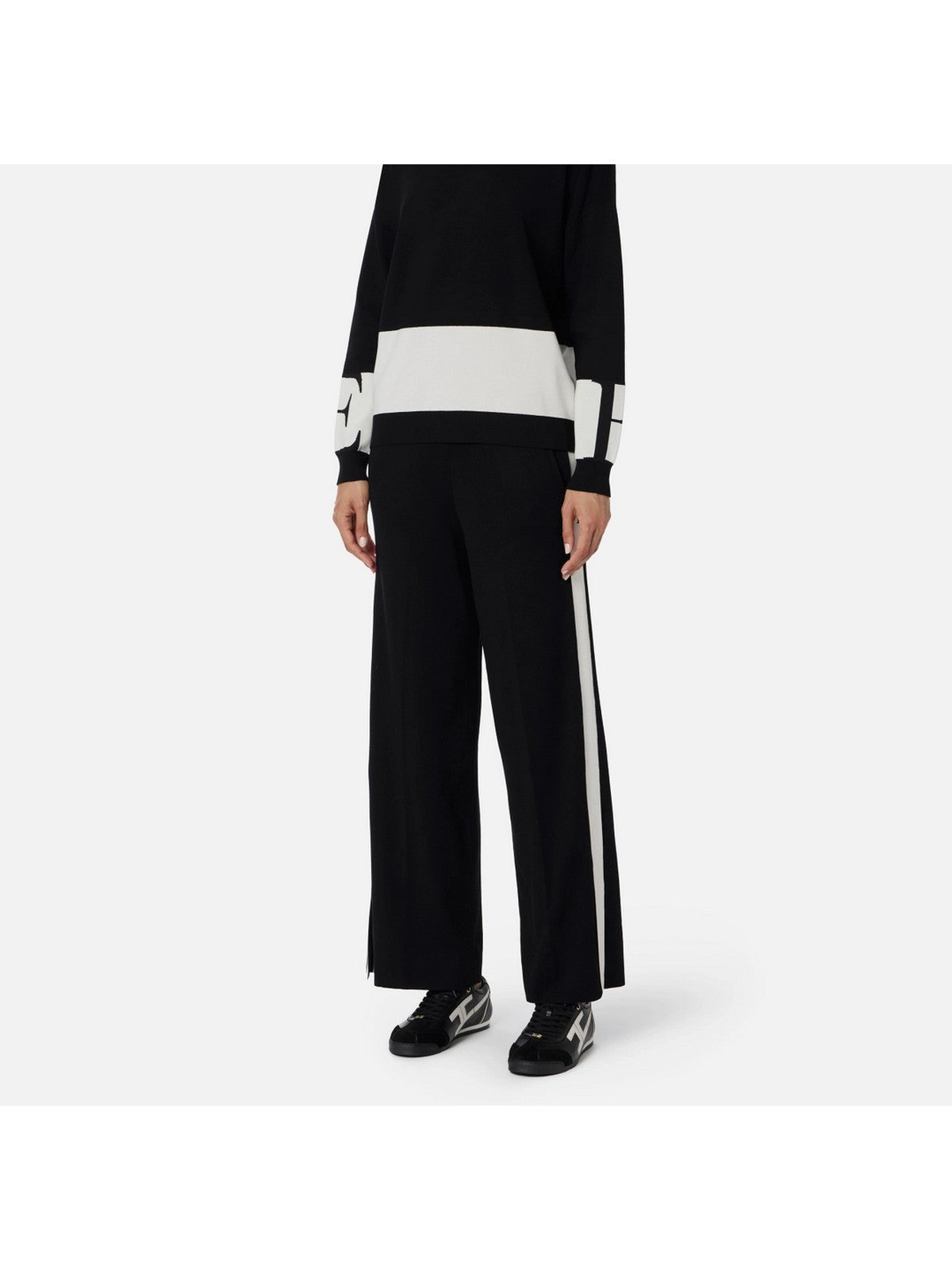 ELISABETTA FRANCHI Pantalone Donna KP69S56E2 EF3 NERO/MILK