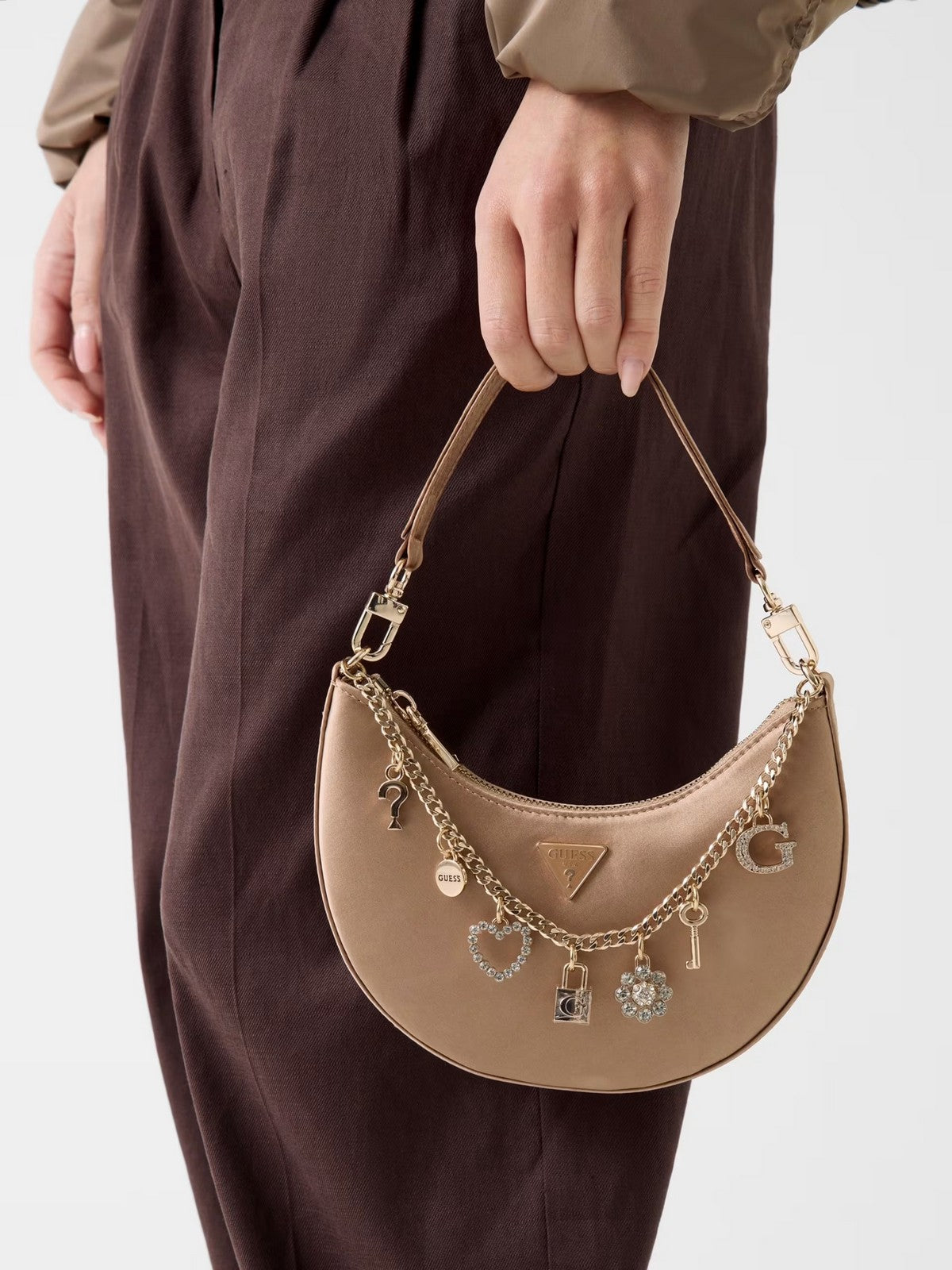 GUESS Borsa Donna TASMIN MINI SHOULDER BAG HWES99 31720 CHA CHAMPAGNE