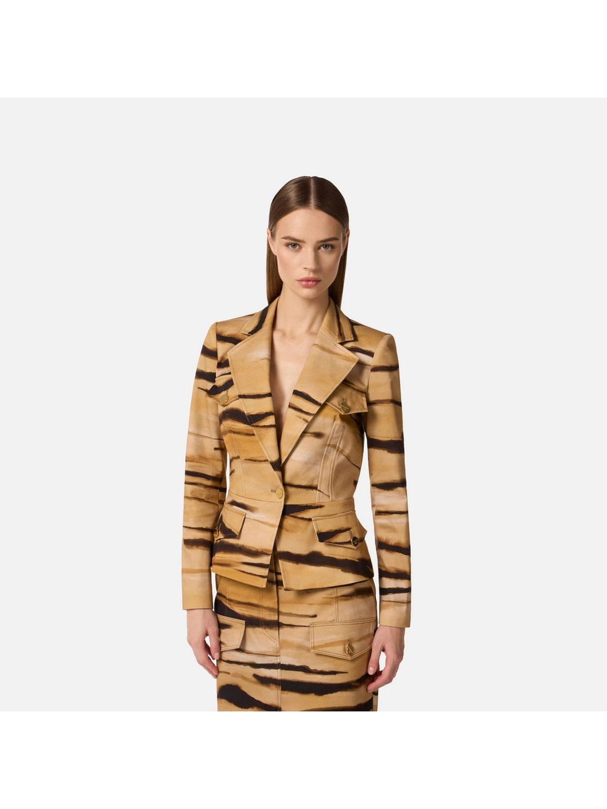 ELISABETTA FRANCHI Giacca Donna GI23762E2 470 CAMMELLO