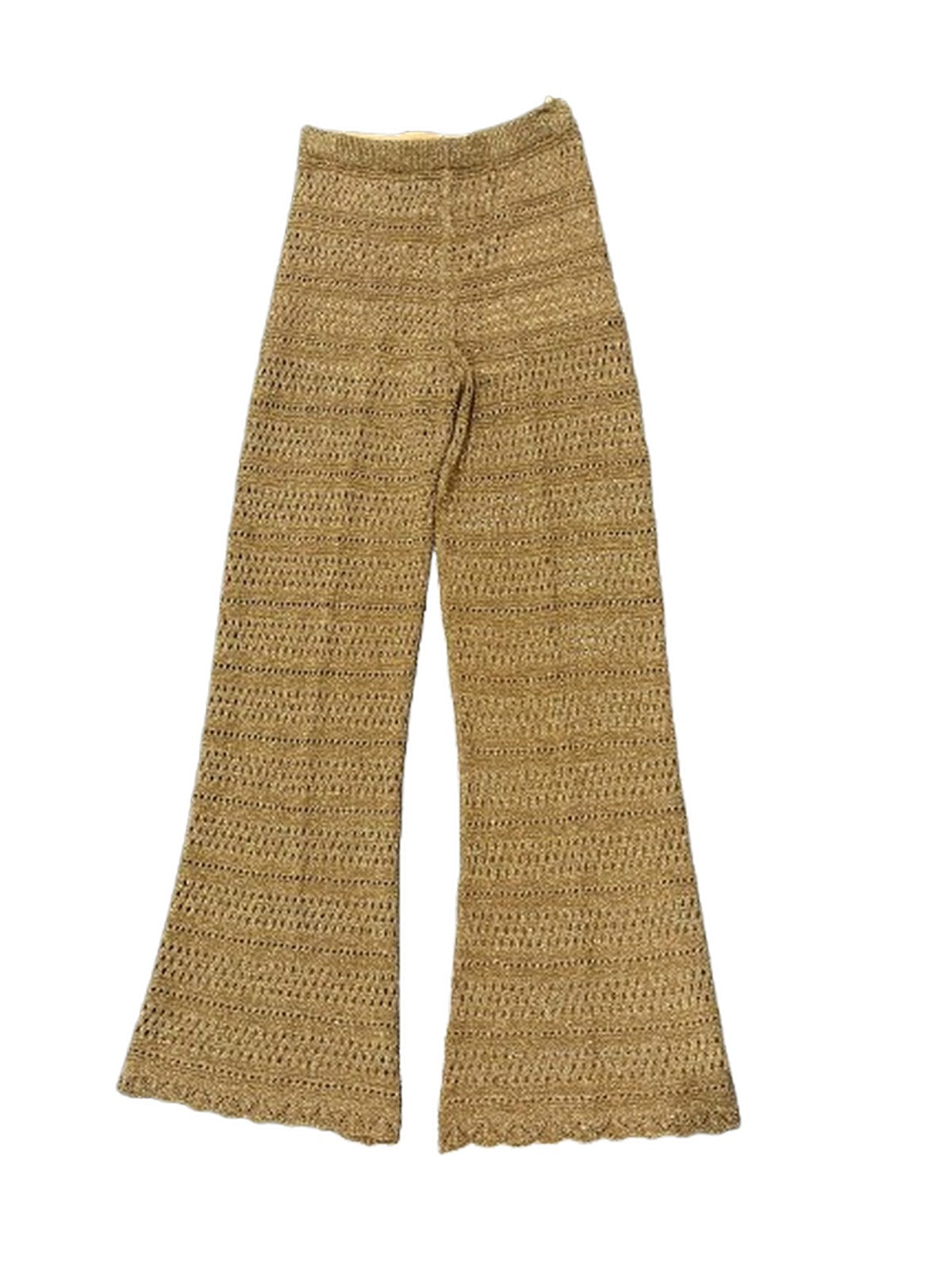 TWINSET Pantalone Donna 251TT3196 12454 GOLDEN GREEN LUREX gioboutiqueweb