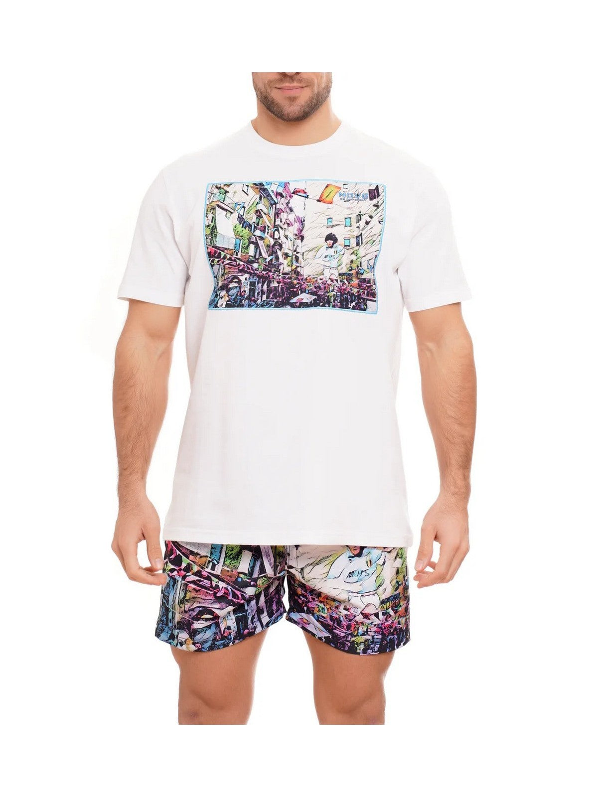 MOVE be different T-shirt Uomo T-SHIRT QUARTIERI BIANCO gioboutiqueweb