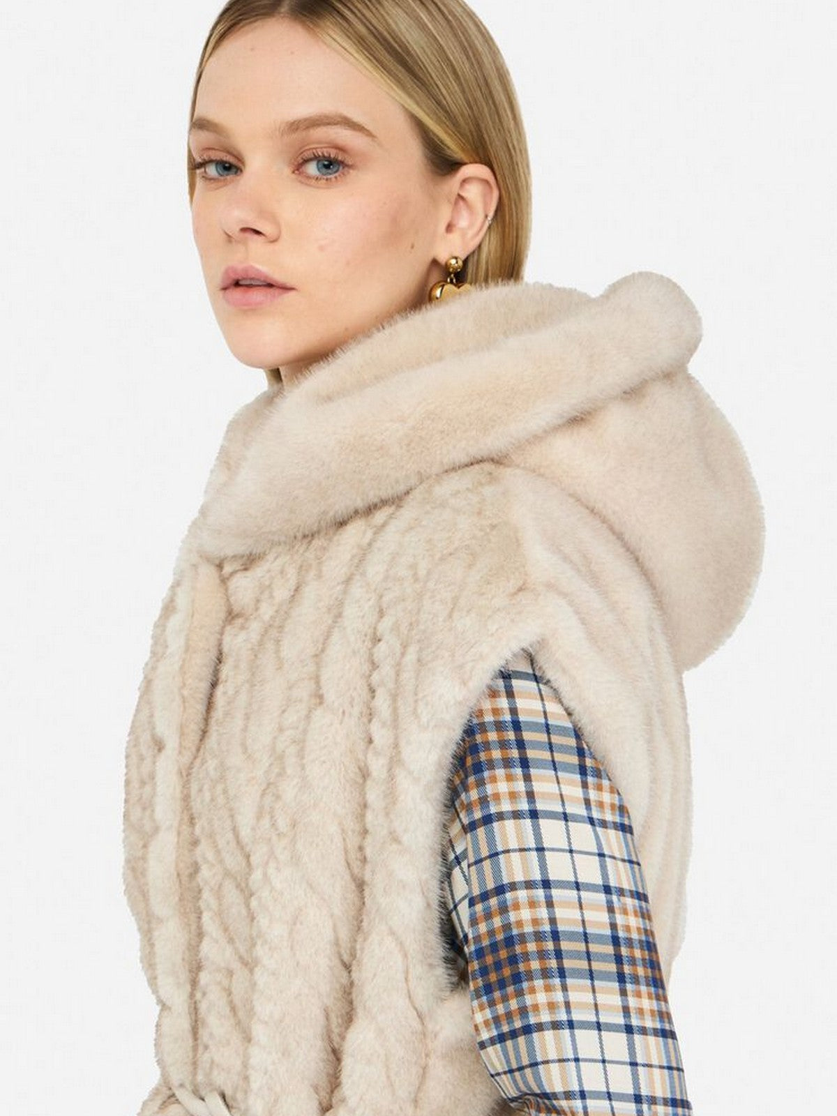 LIU JO WHITE Gilet Donna MF5364E1044 W9868 NATURAL BEIGE