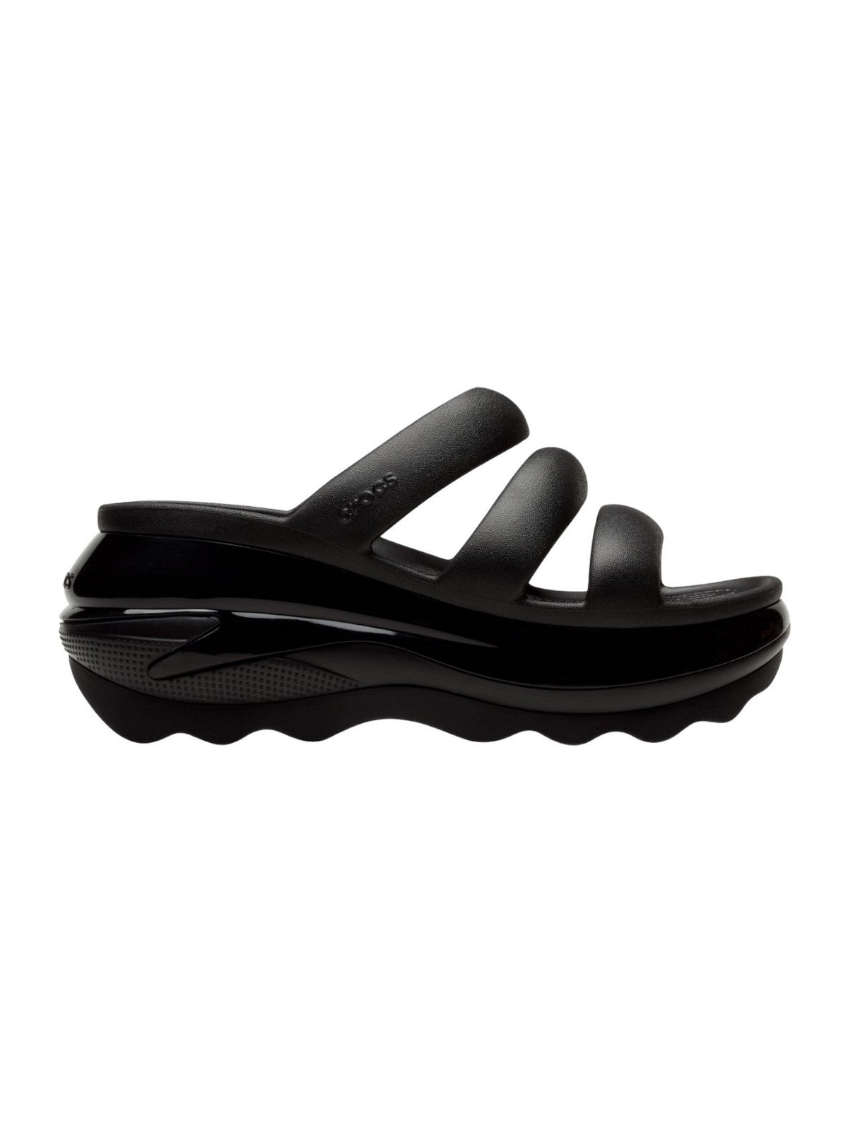 CROCS Ciabatta Donna Mega Crush Triple Strap 209842 001 Nero gioboutiqueweb