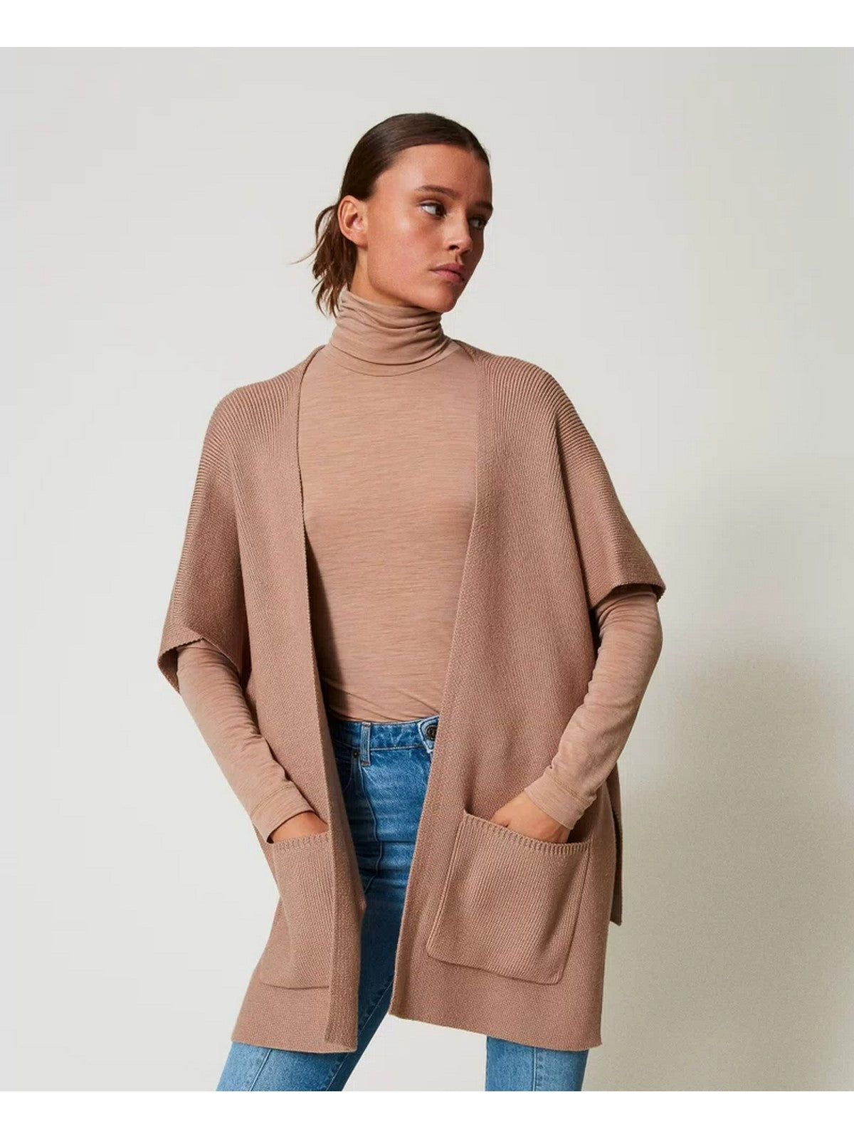 TWINSET Mantella Donna 242TA4150 11754 Marrone gioboutiqueweb