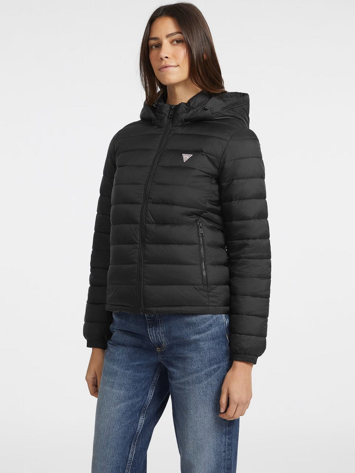 GUESS Piumino Donna GJ HOODED PUFFER W4YL00 WG922 JBLK Nero gioboutiqueweb