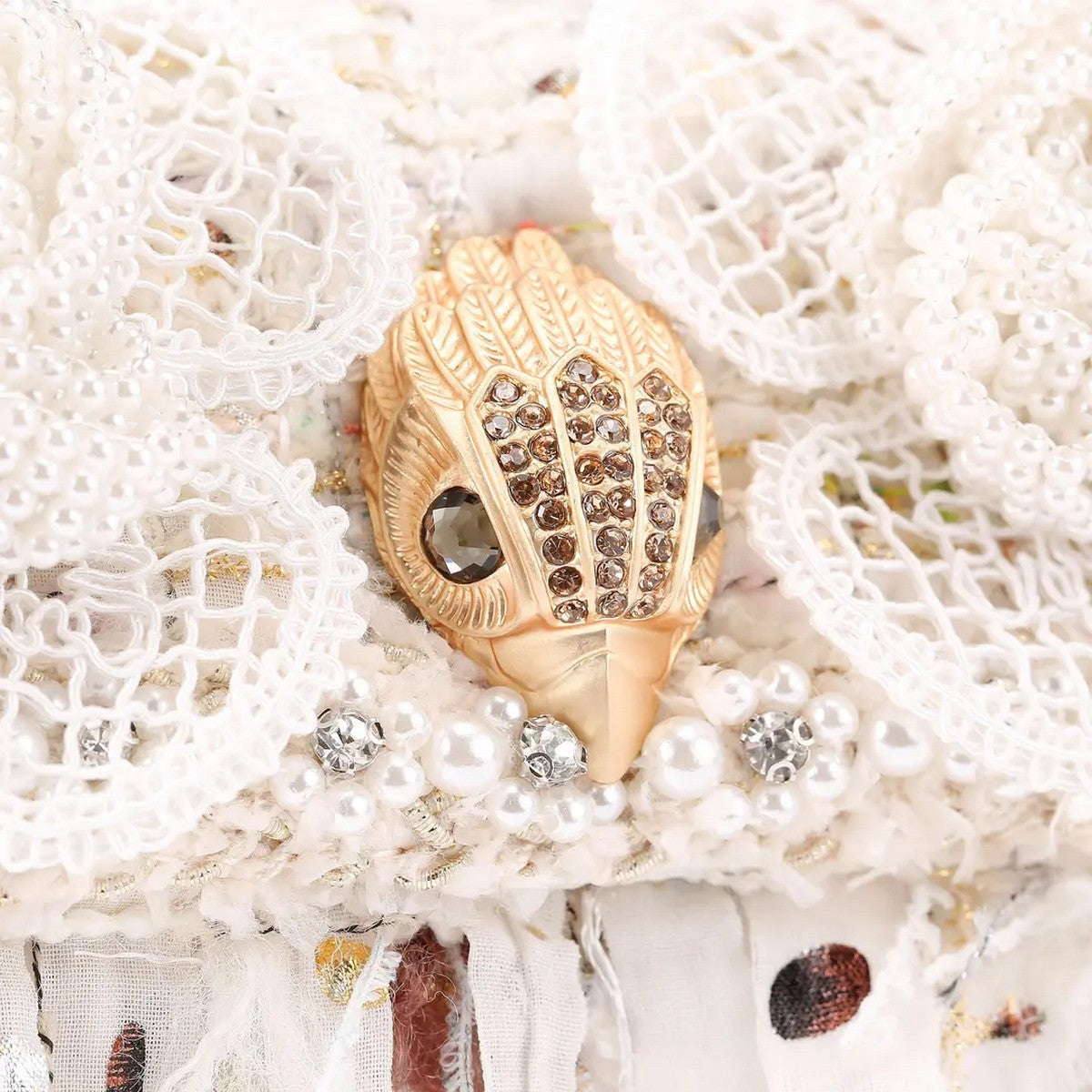 KURT GEIGER Borsa Donna 690-TWEED MINI KENSINGTON 5379544069 BONE/COMB BONE/COMB