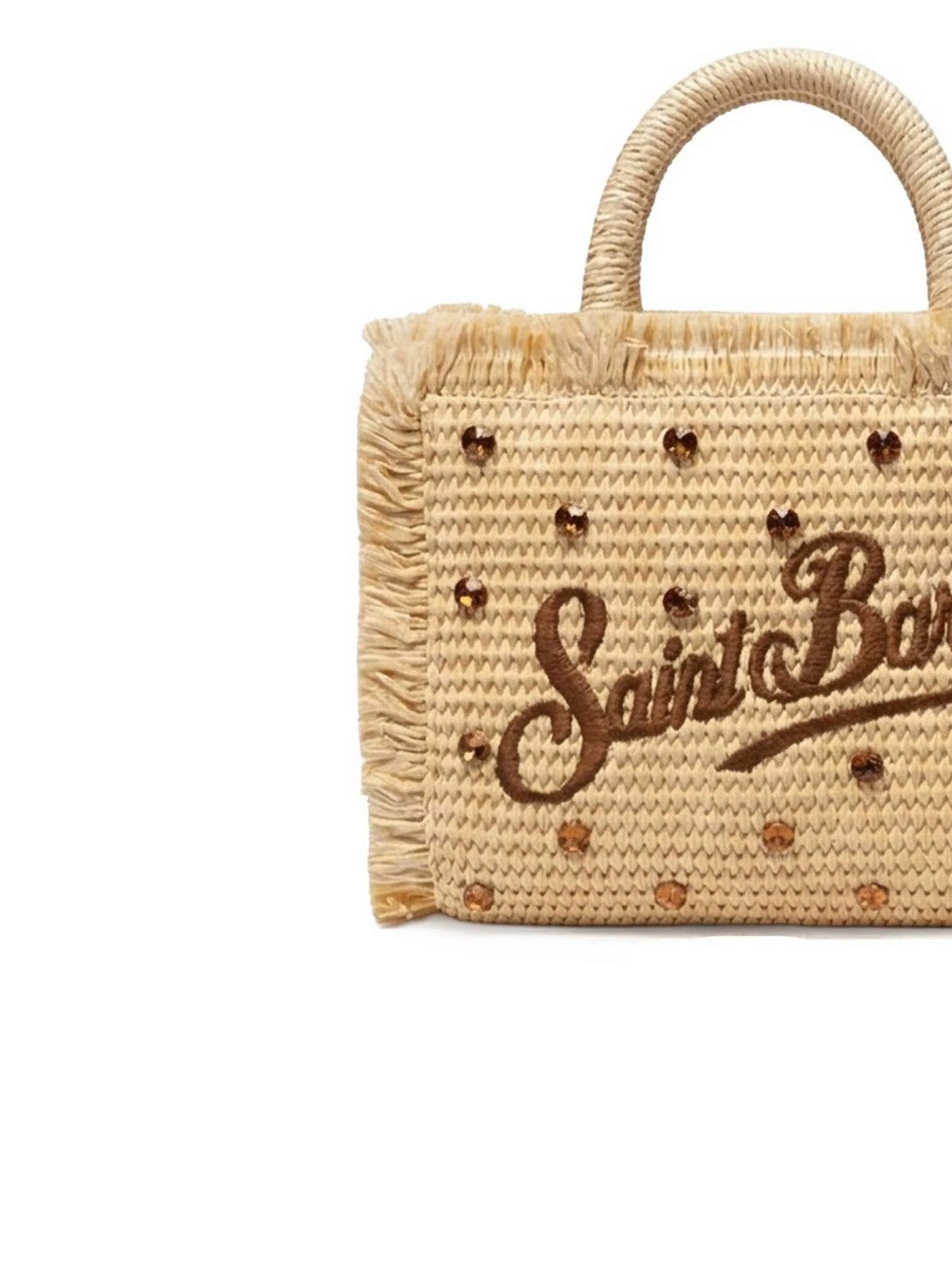 MC2 SAINT BARTH Borsa Donna VANITY MINI STRAW N 02747L STRASS 18 EMB